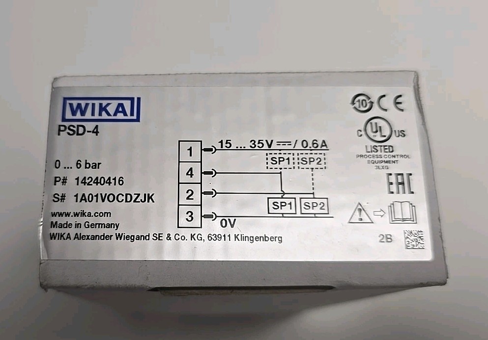 Wika PSD-4 P#14240416 PRESSURE SENSOR 0-6BAR