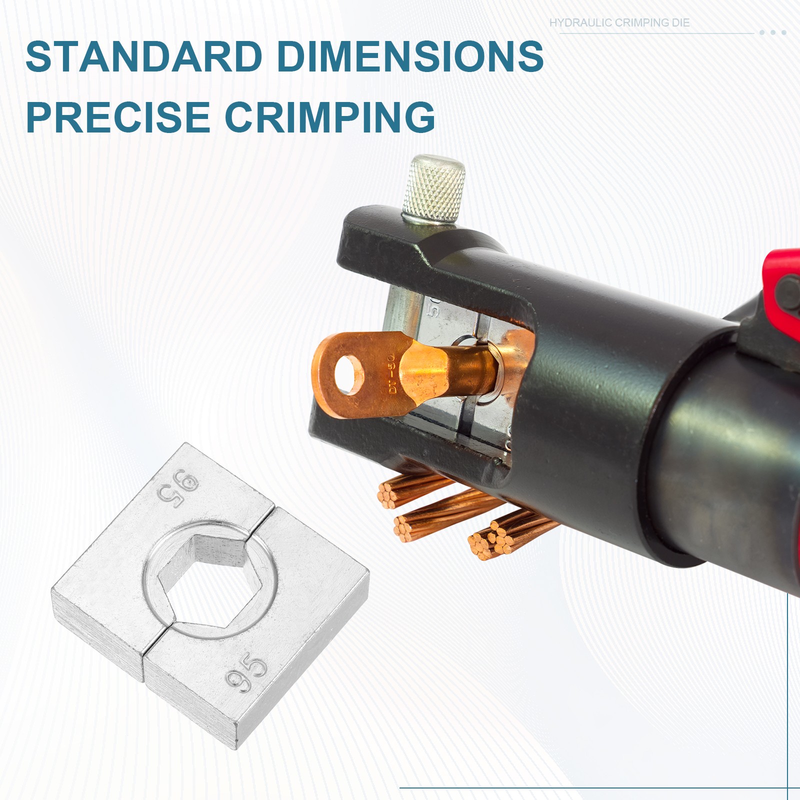 Hydraulic Crimping Die 95mm 8 Ton Hexagon Crimper Dies for YQK-120 Crimper Tool