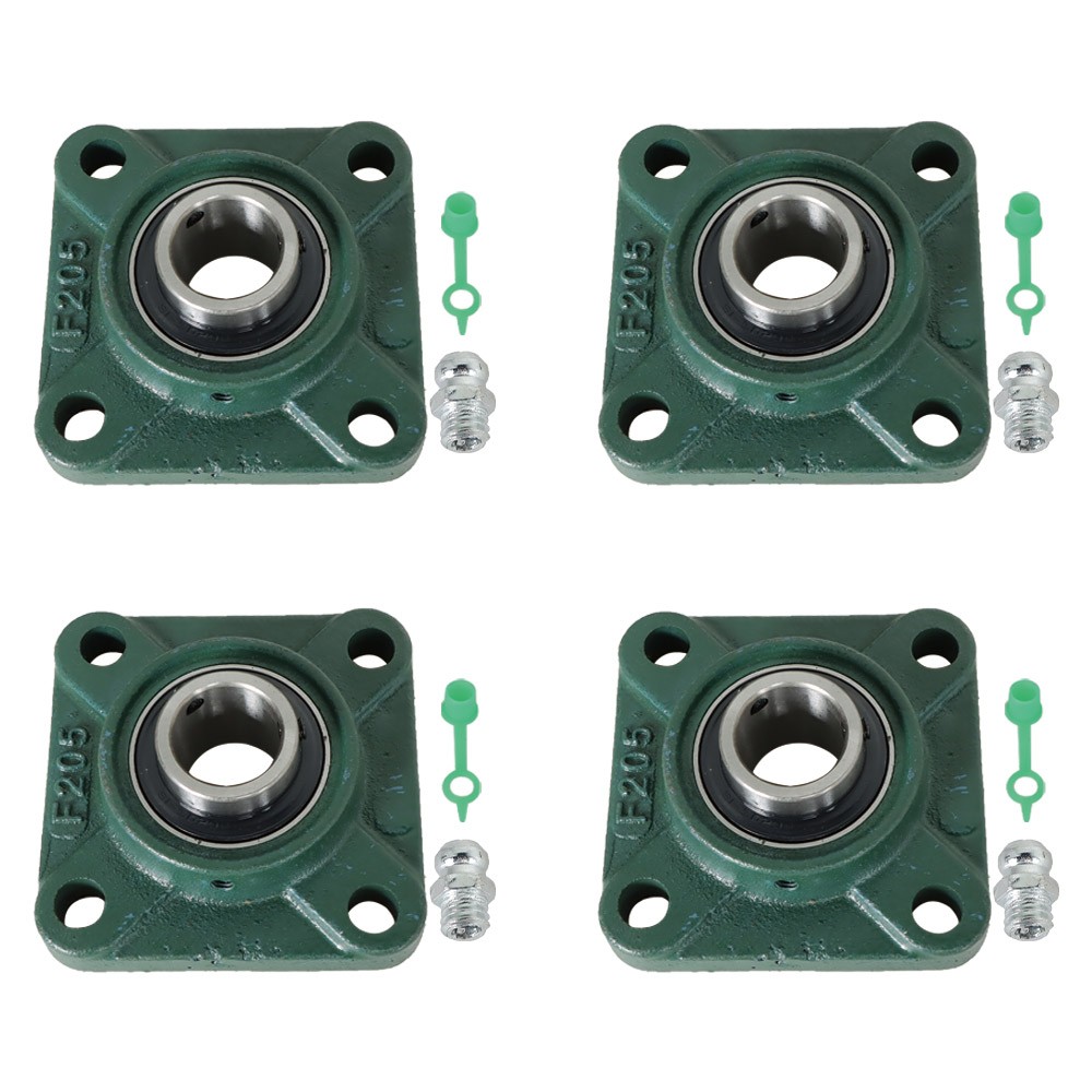 4 PCS UCF205-16 Solid Base Pillow Block Flange Bearing 1″ Bore 4 Bolt