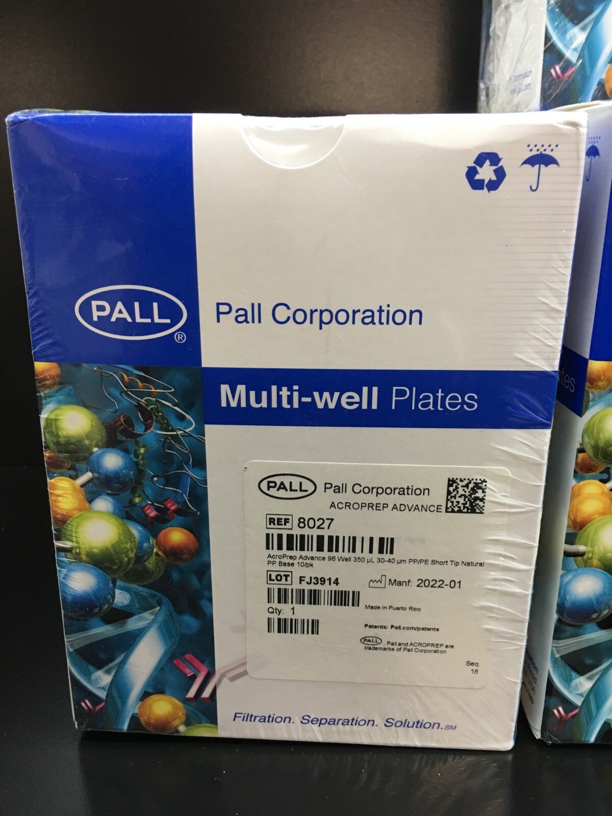 PALL REF 8027 PP 96-Well 350uL 30-40um Acroprep Advance Filter Plates Lot 7 PKS
