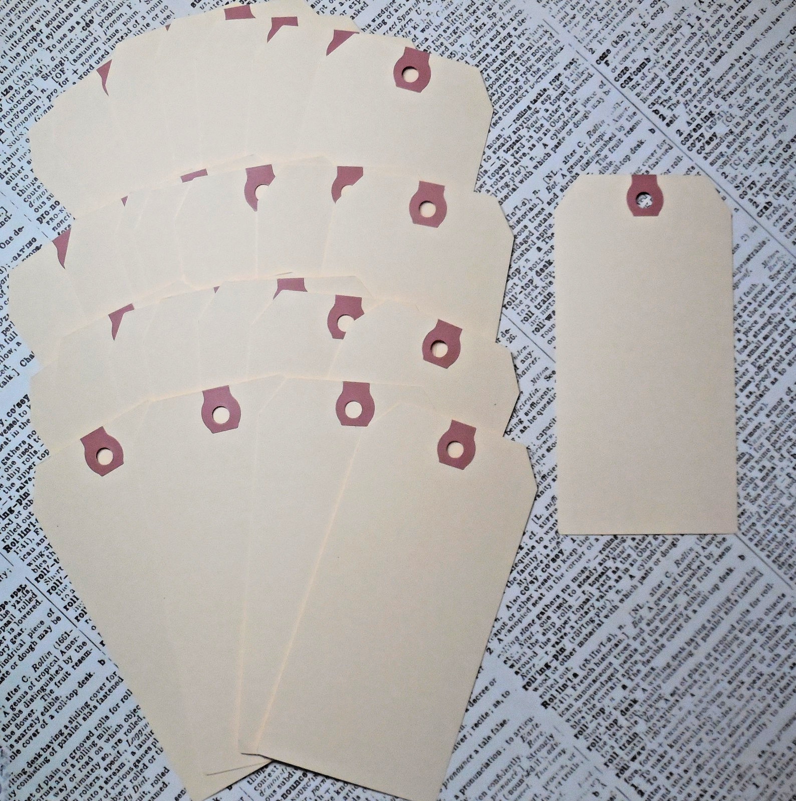 25 Avery #6 Blank Shipping Tags 5¼ x 2-5/8 in. Crafts Junk Journal Scrapbook