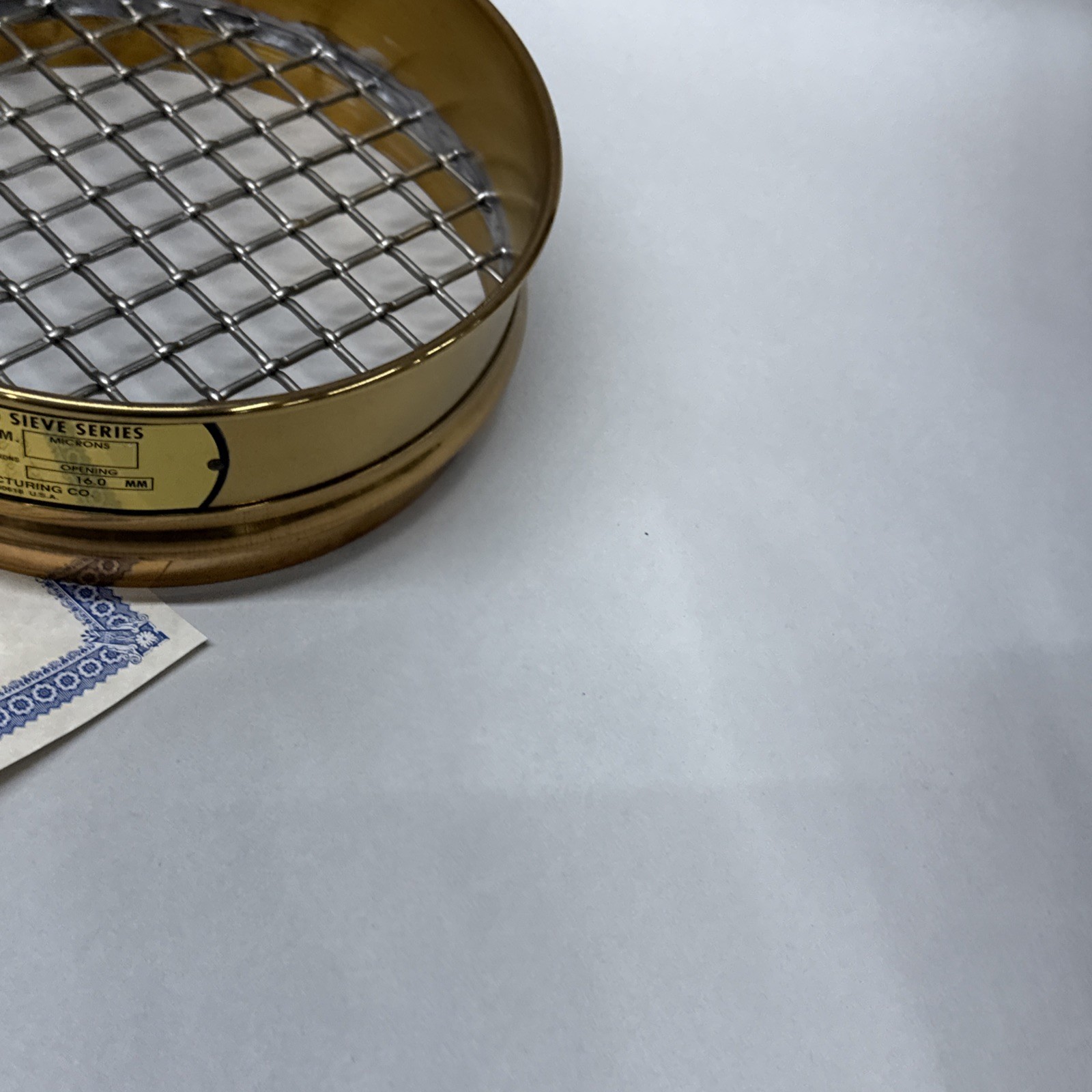 NEW Dual 8” Brass .625″ USA Standard Testing Sieve 16.0mm / 15875µm 5/8in ASTM