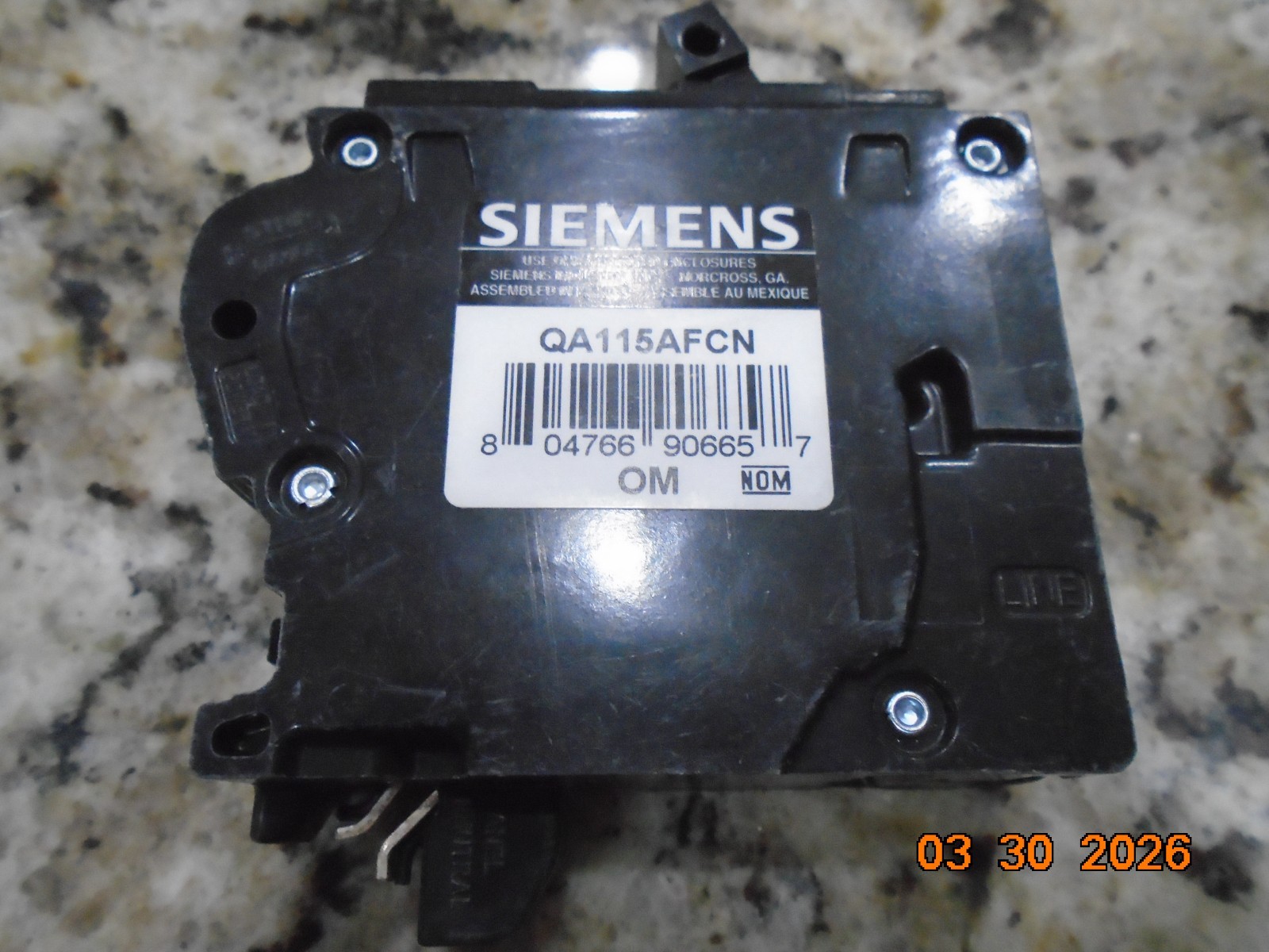 1 BOX OF (10) SIEMENS QA115AFCN 15AMP COMBO ARC FAULT BREAKERS AFCI NEW IN BOX