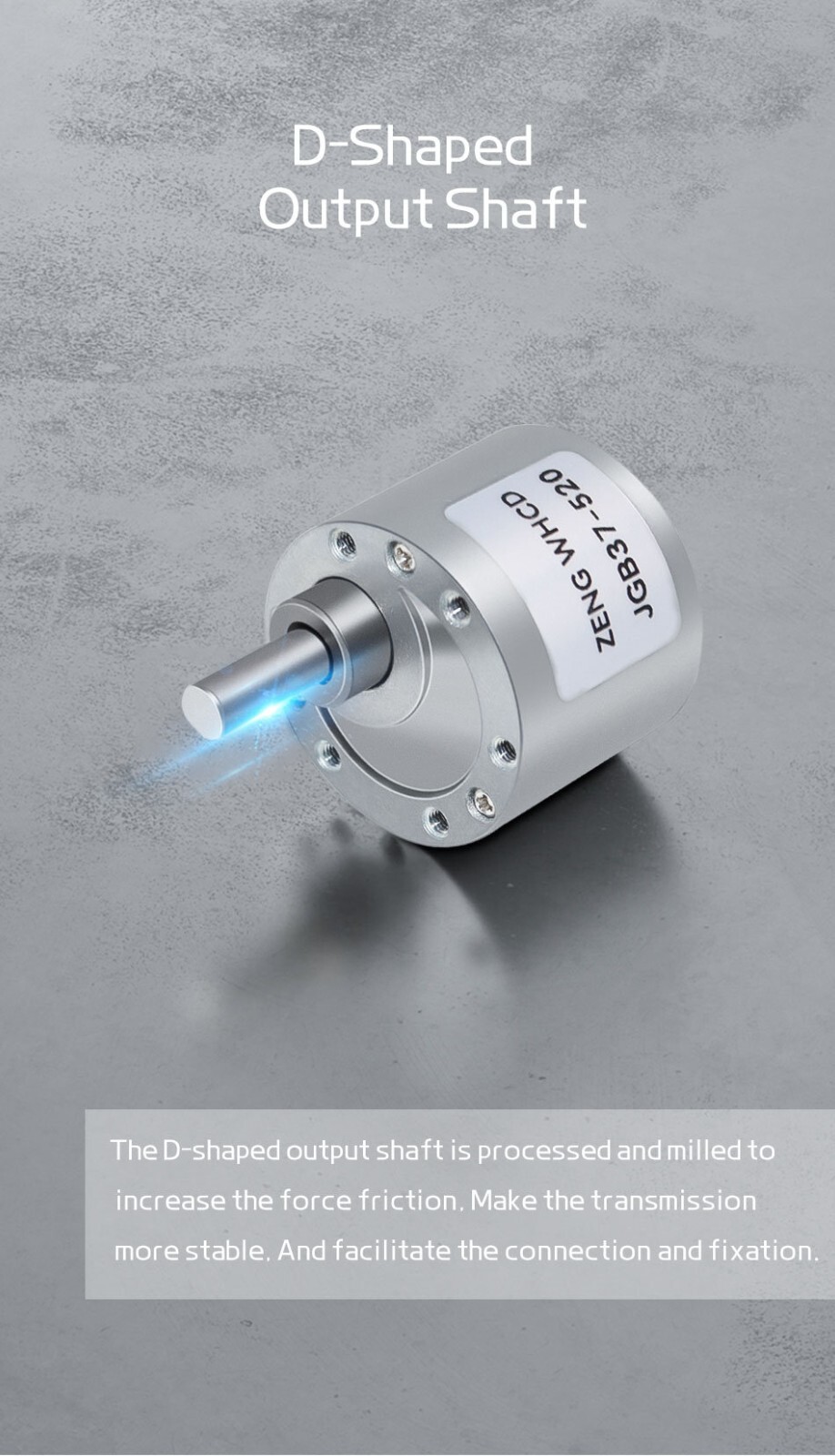 JGB37-520 DC 6V 12V 24V Reduction Gear Motor 7RPM-960RPM Large Torque GearBox