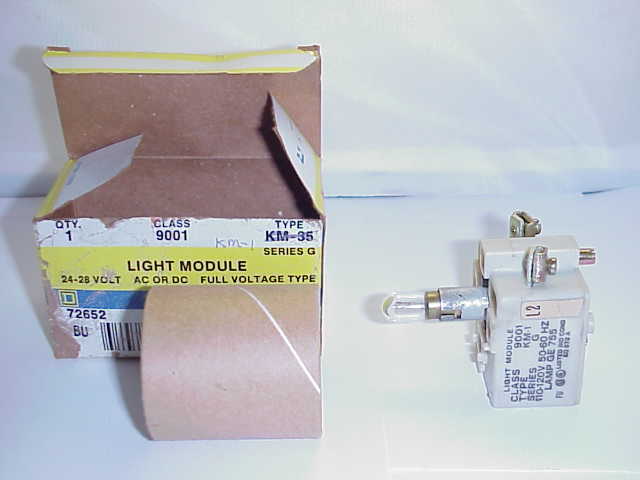 SQUARE D 9001 KM1 LIGHT MODULE (ONLY) 24-28 VOLTS AC OR DC- NEW IN BOX