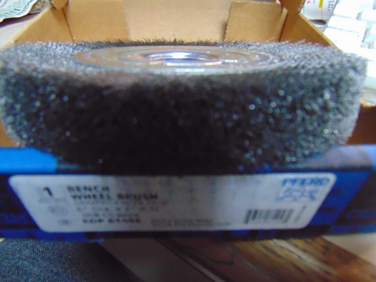 Pferd Wire Bench Wheel Brush 6″ x 1″ x 2 inch center hole .008 cs wire wide face