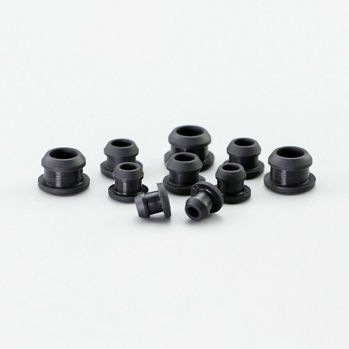 Black Snap-on Hole Plug 2.5mm~30mm Silicone Rubber Blanking End Caps Tube Pipe