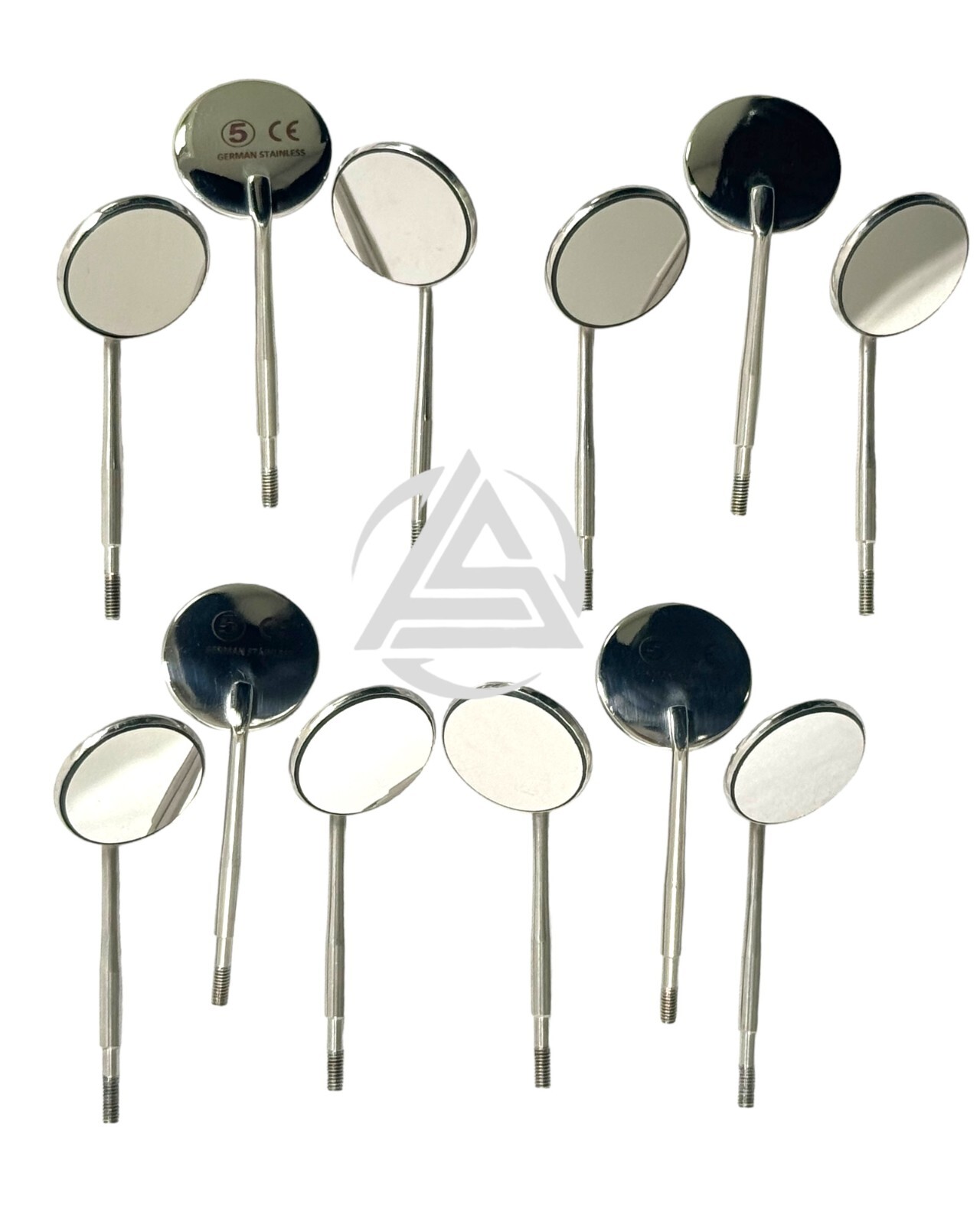 Dental Mouth Mirror #5 (24mm) Rhodium Coated Surface (12PK) Intraoral Mirror