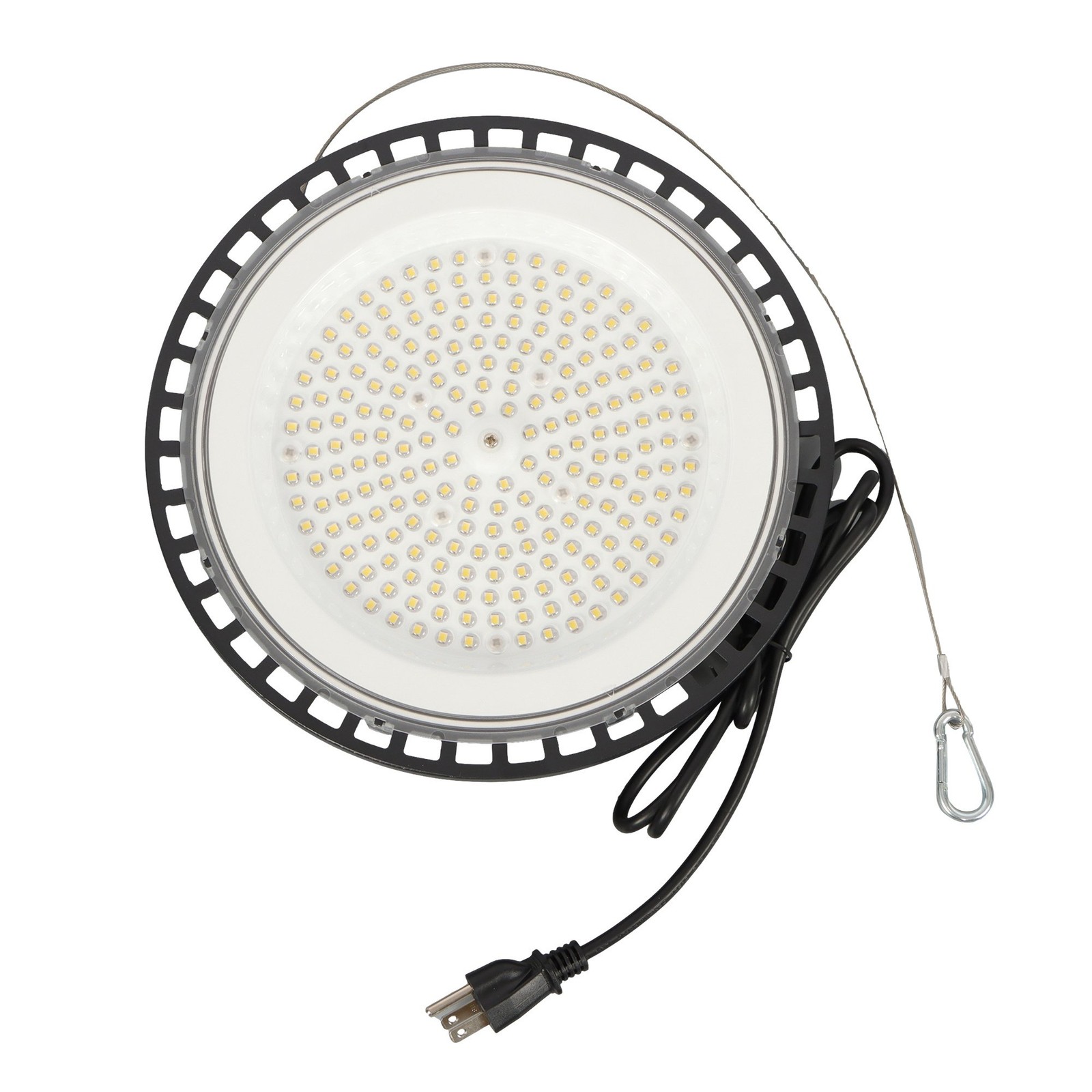 2 Pcs 150W 5000K With Safety Cord UFO LED High Bay Light Commercial Factory