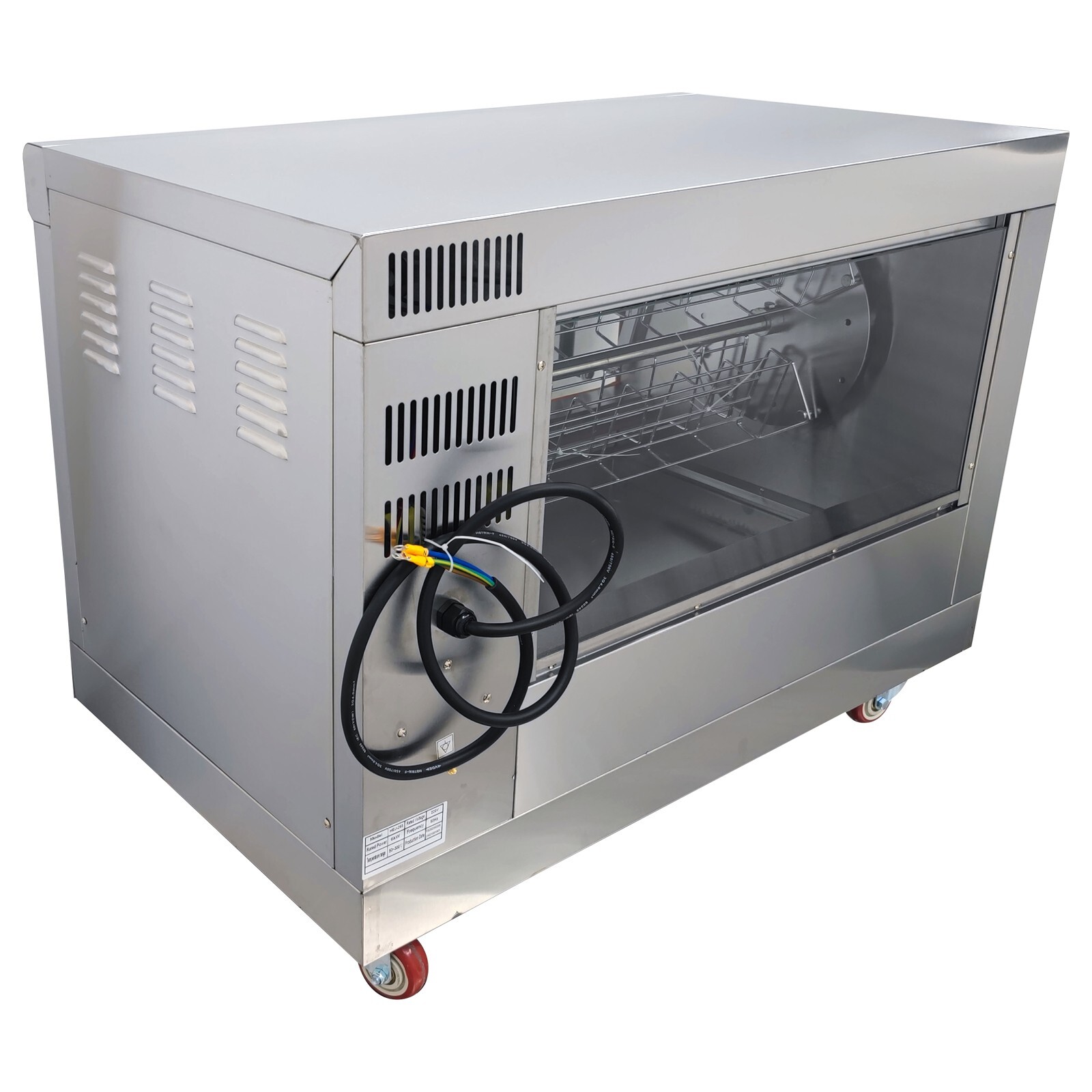 220V Table Type Electric Chicken Rotisserie Machine 122-572°F Temp. Range 8.16HP
