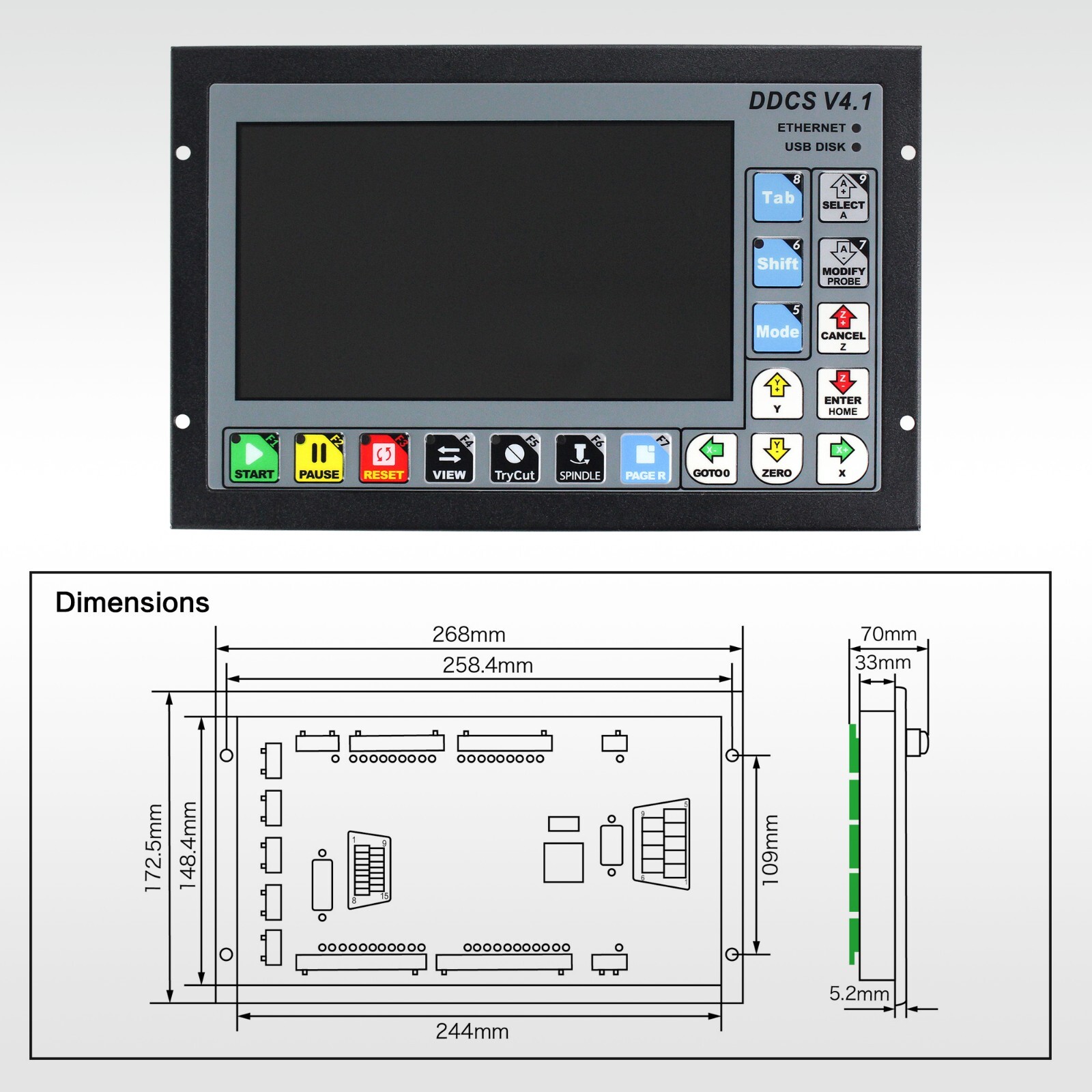 US丨4 Axis CNC Engraver Machine System Offline Standalone Controller PLC DDCSV4.1