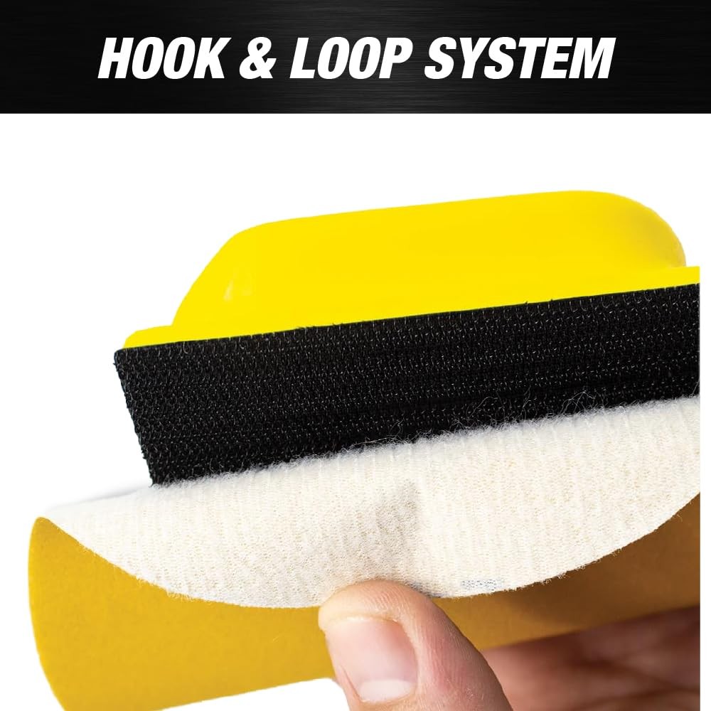 16pcs Hand Sanding Block Set – Hook and Loop Interchangeable Assorted Shapes