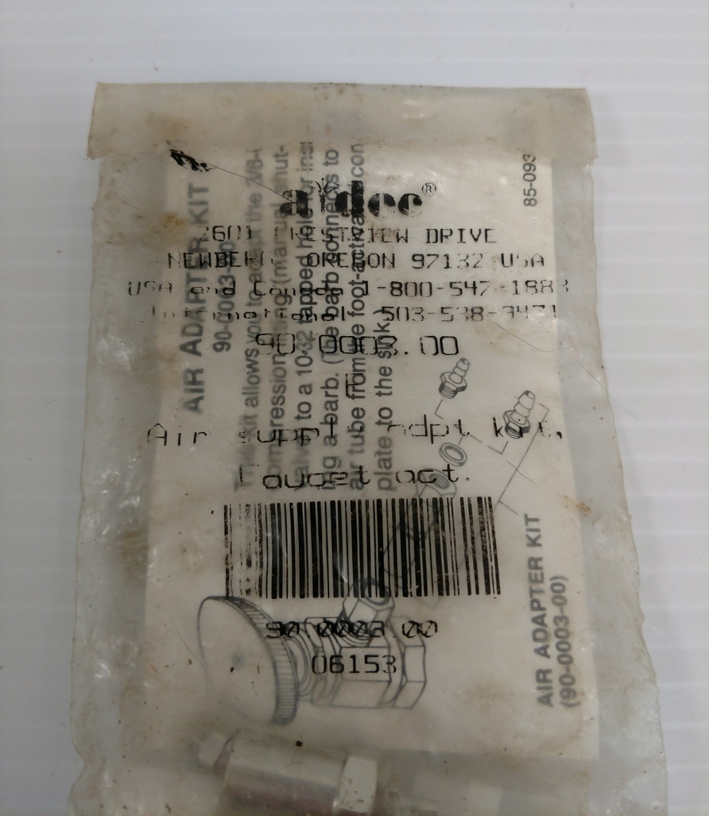 Aidec Air Supply Adapter kit Faucet Activation P/N 90.0003.00