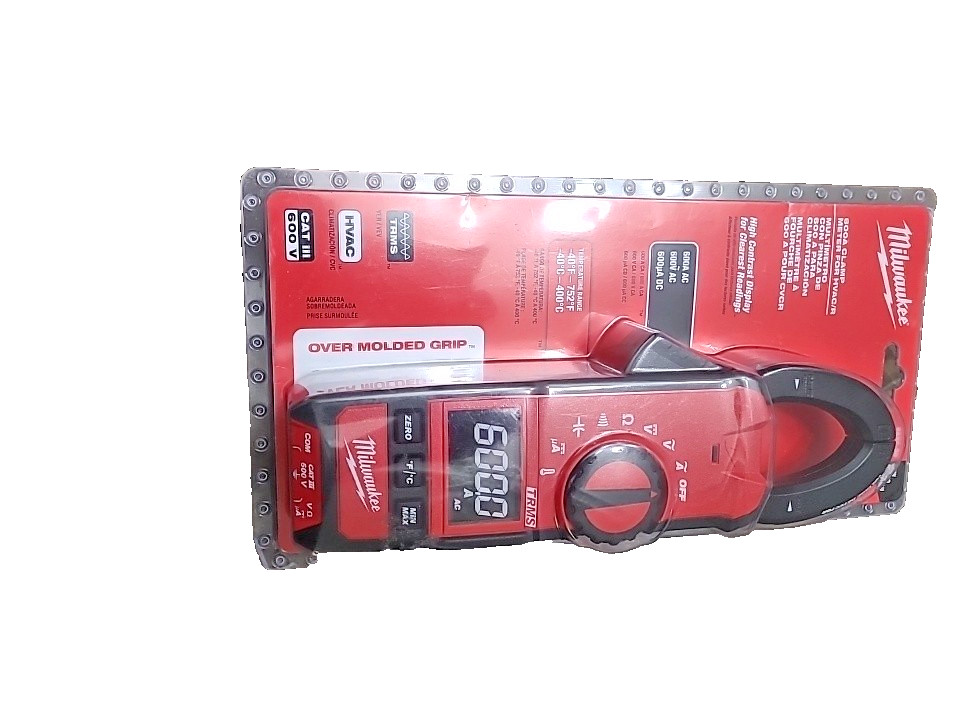 Milwaukee 2236-20 Clamp Meter for HVAC/R – Red