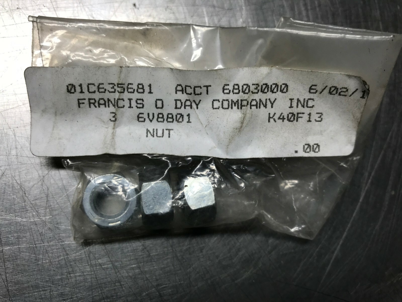 6V8801 GENUINE CAT NUT QTY of 3 Nuts Caterpillar 6V-8801