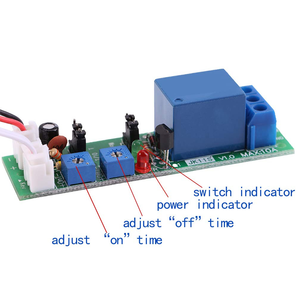 DC12V Adjustable Time Delay Relay Module 0-120 Min