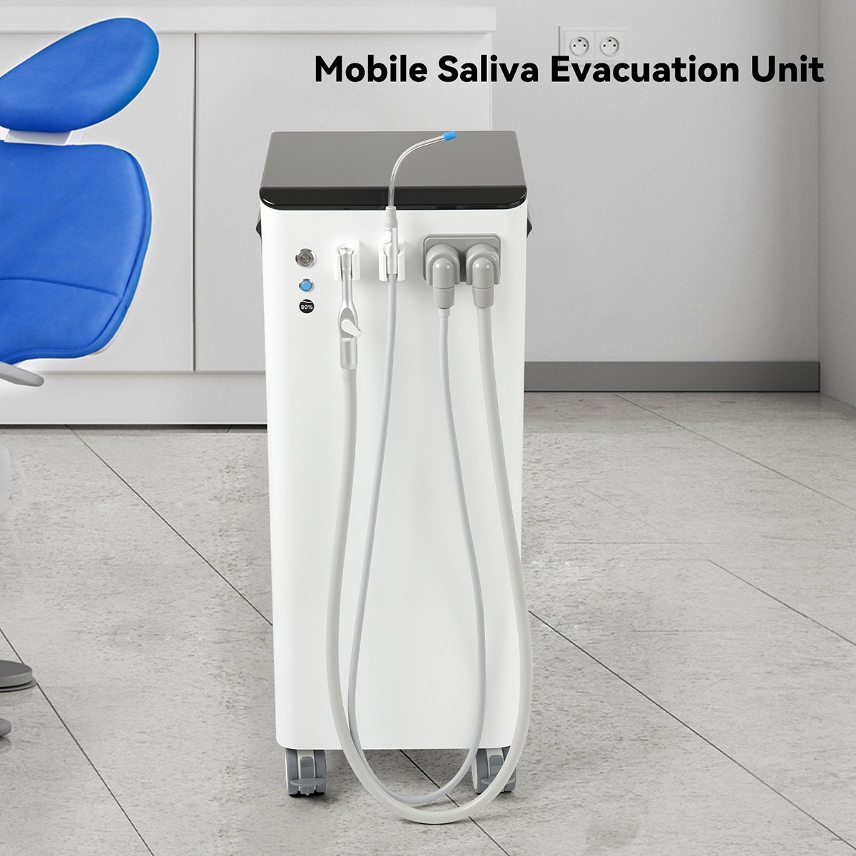 Portable Dental Suction Unit Mobile Suction Vacuum Pump Updated Machine 400L/min