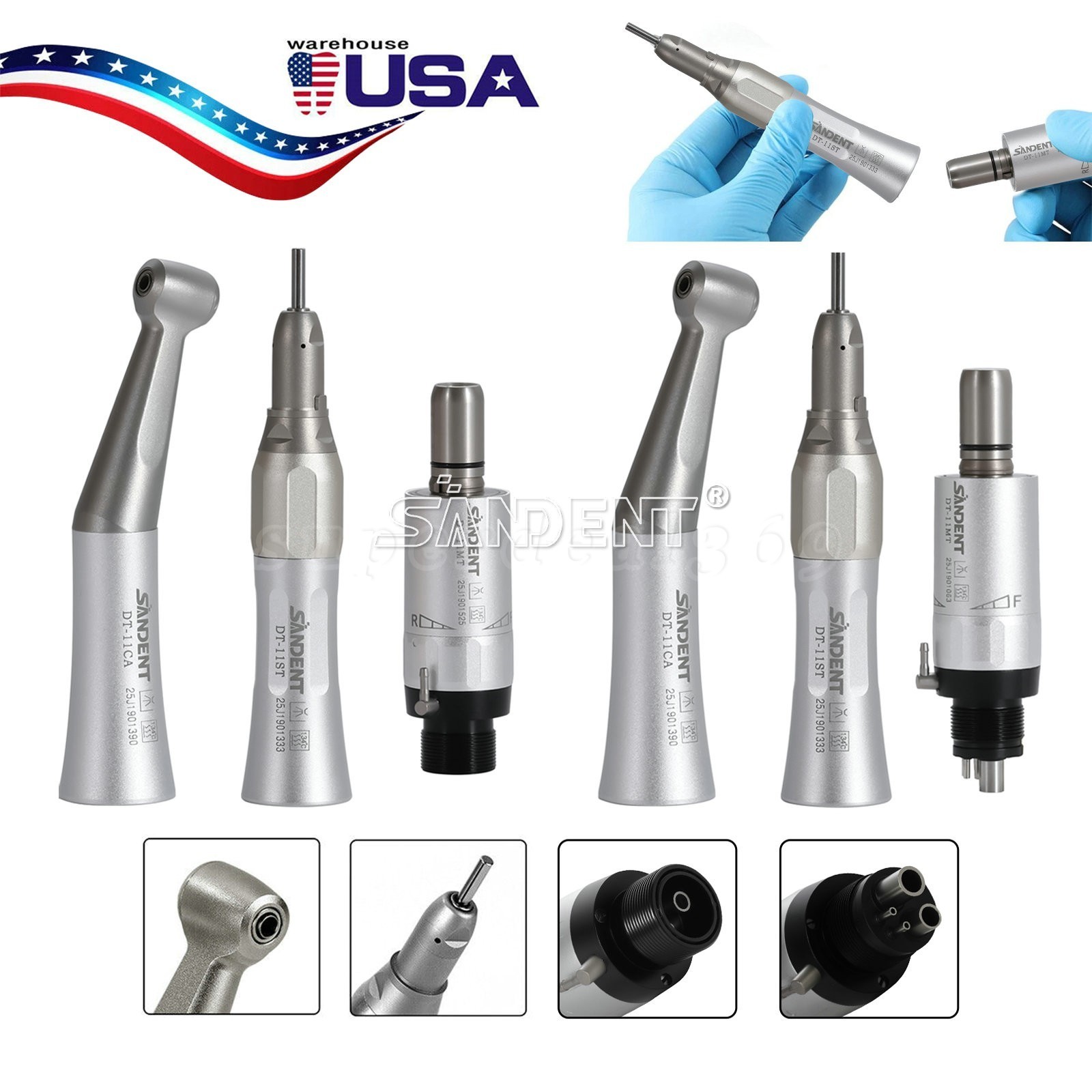 NSK Pana Max Style Dental High/Low Speed Handpiece Kit Air Turbine 4Hole 3Colors