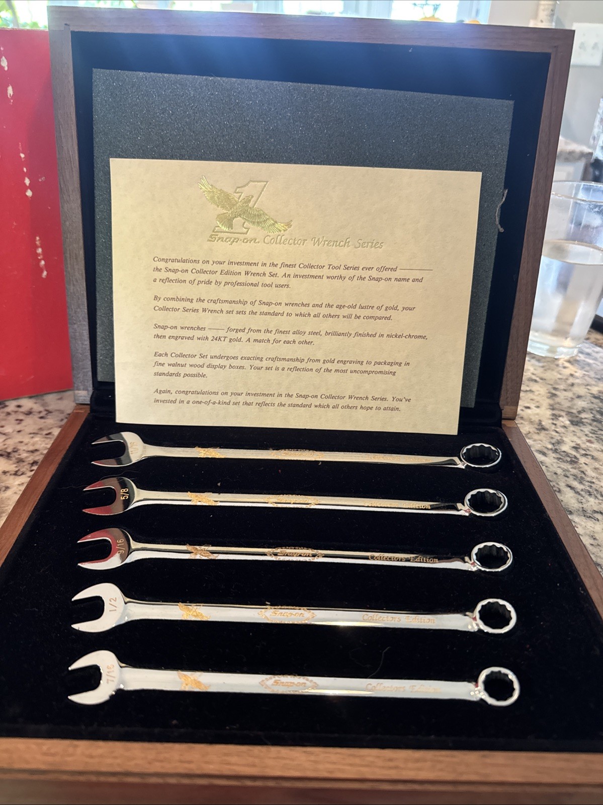 Snap On Tools Collectors Edition Standard Wrench Set 24k Gold Letters