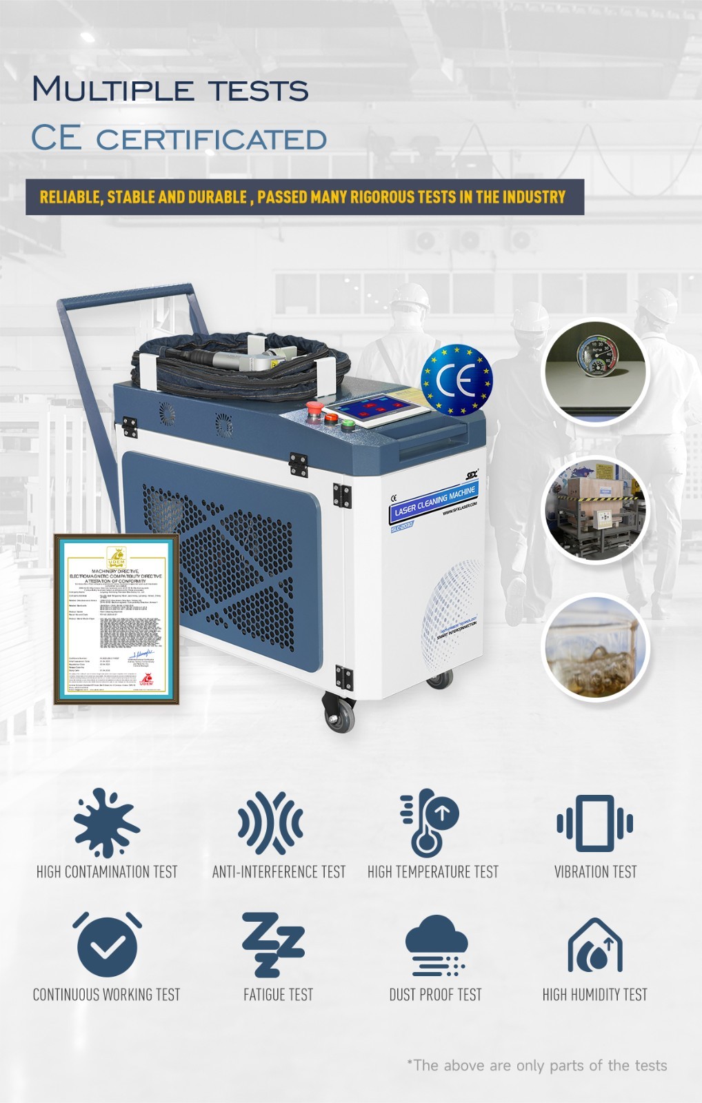 SFX US STOCK 90% New 3000W 400mm Scan Wideth Continuous Laser Cleaning Machine