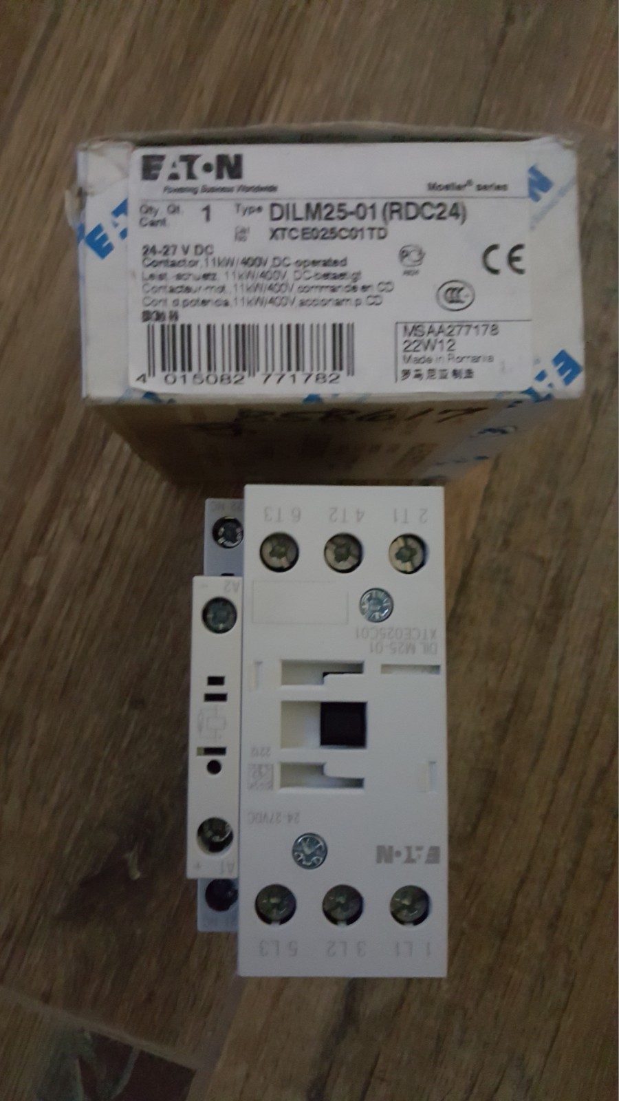 Eaton DILM25-01 (RDC24) XTCE025C01TD Contactor