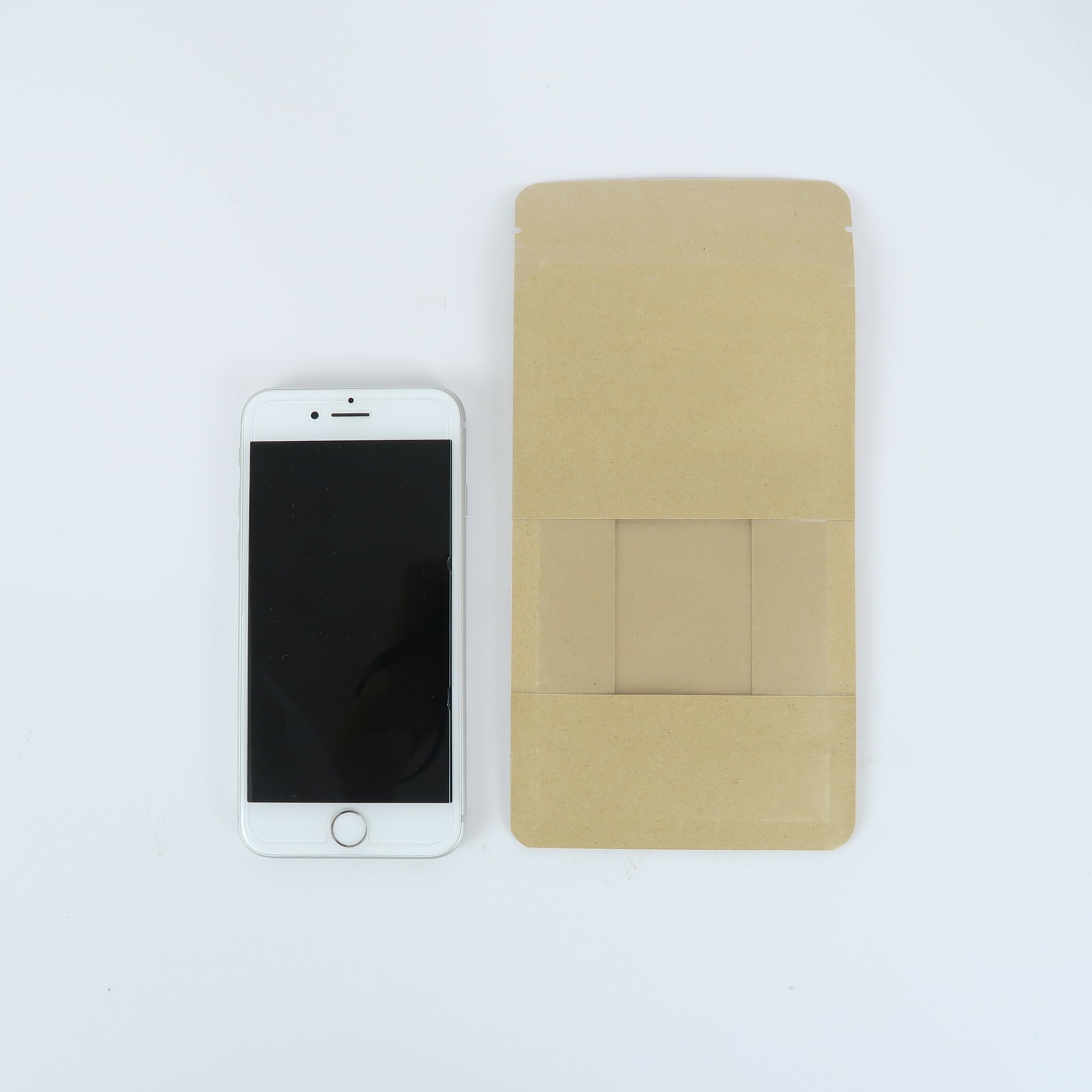 Brown Kraft Stand Up Zip Seal Bags w/Clear Window Side Gusset Multiple QTY Sizes
