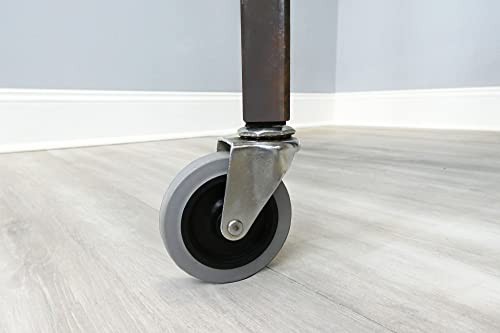 Shepherd Hardware 9807 3-Inch Swivel Stem Caster, Rubber Wheel, 3-Inch, Grey