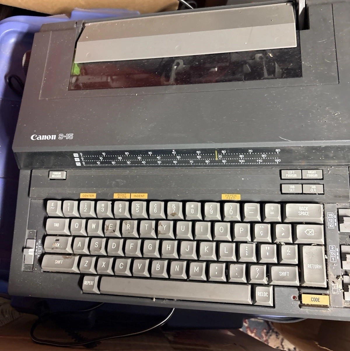 Canon S-15 Electric Typewriter Vintage Keys –
