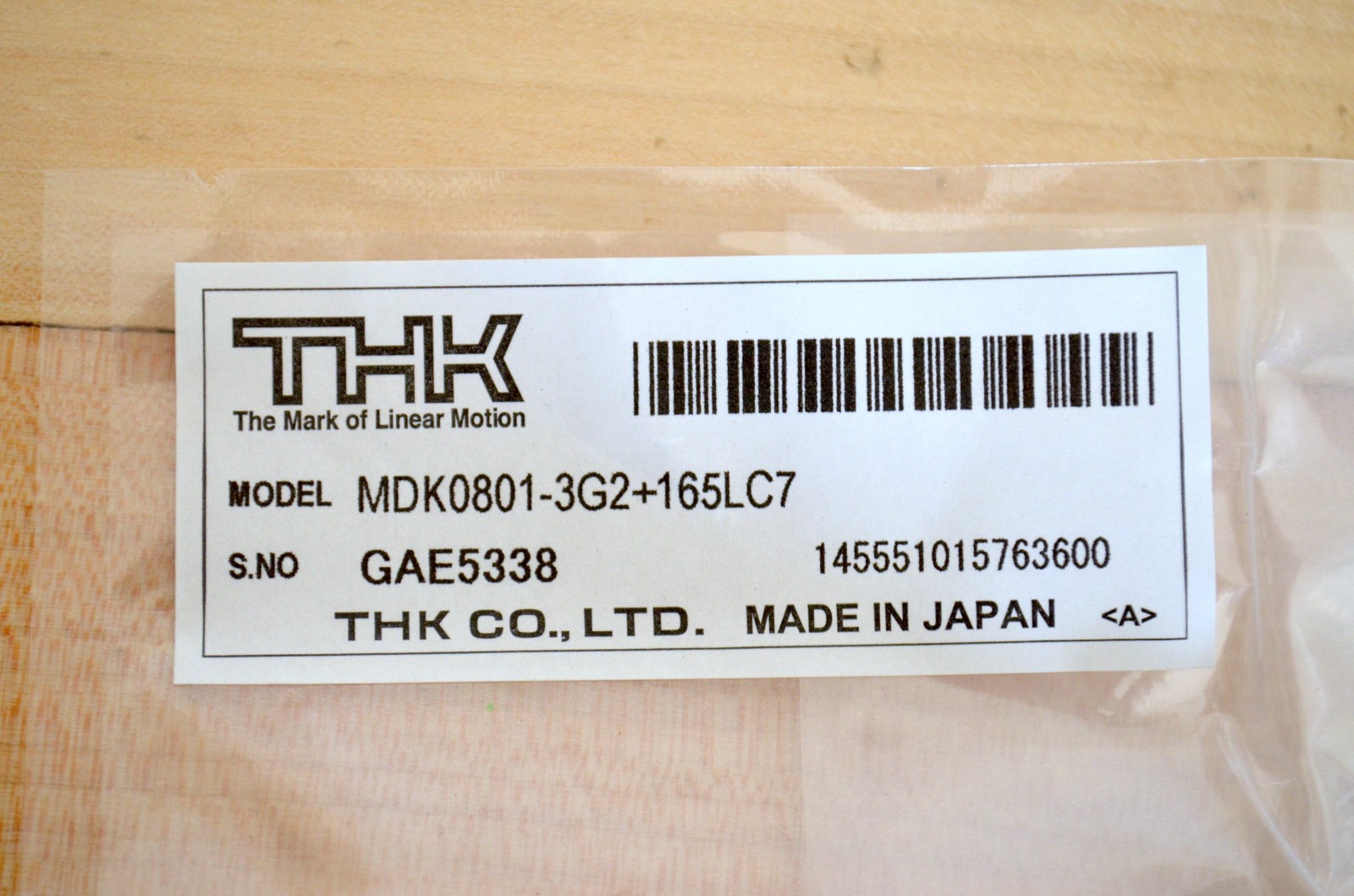 New THK MDK0801-3G2+165LC7 x165mm Ballscrew 8mm dia. x 1mm Pitch + Machined Ends