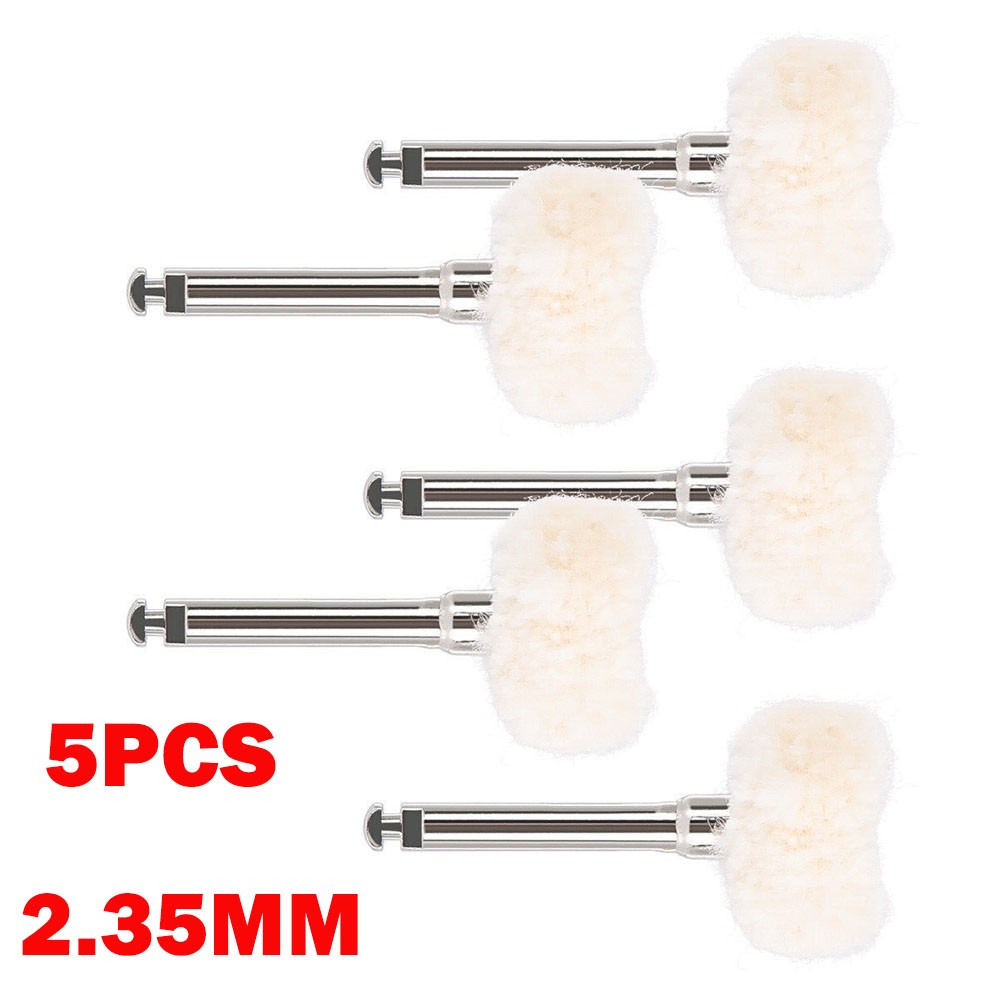 5Pc Cotton Dental Polishing Brush Wheels RA2.35mm Contra Angle RA Latch Type HOT