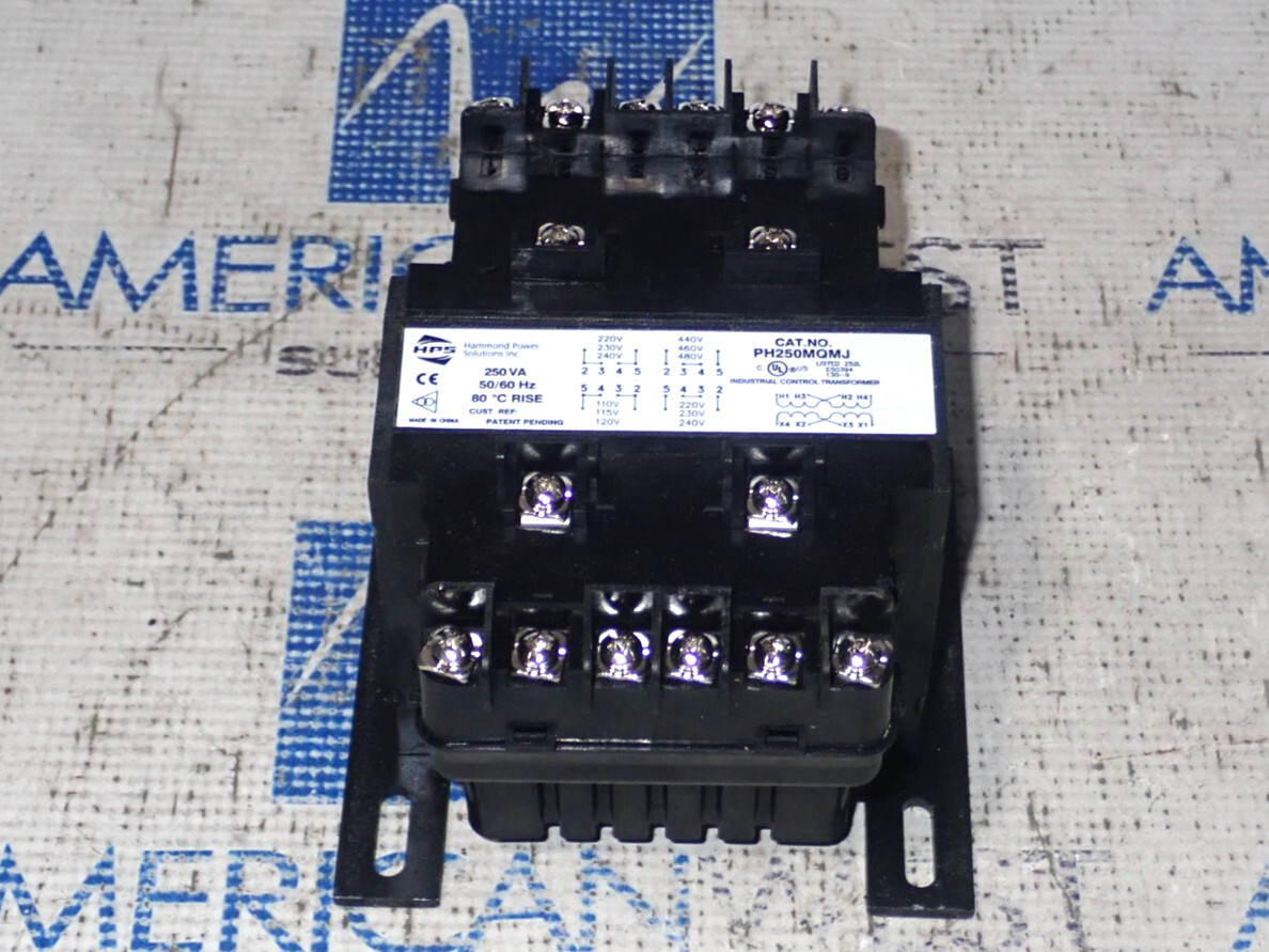 New Hammond PH250MQMJ 0.25 KVA 240/480-120/240 Volt Control Transformer