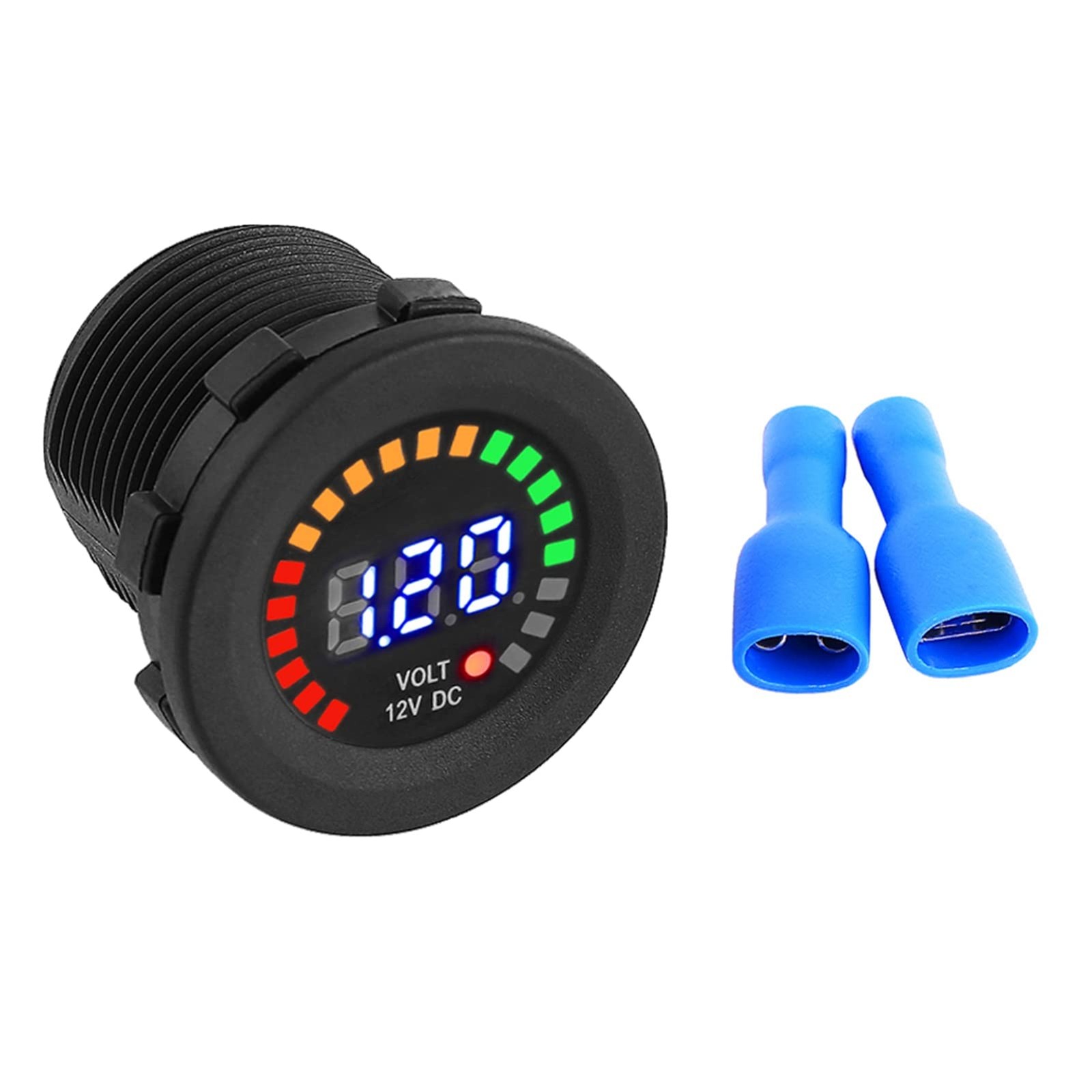 Digital 12V Waterproof LED Display Voltmeter Gauge Motorcycle Car Truck Marine