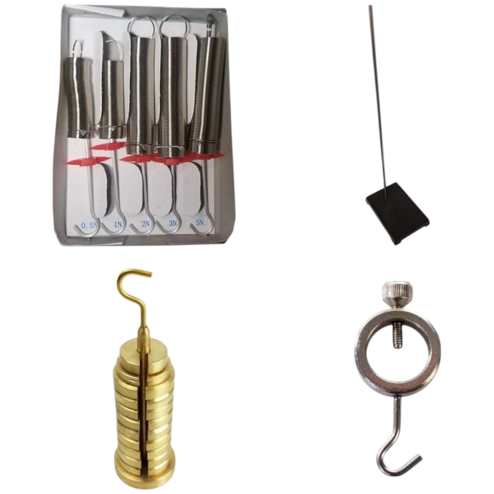 Physics Force and Motion Kit – Includes Hook Collar, Spiral Spring Set, Support