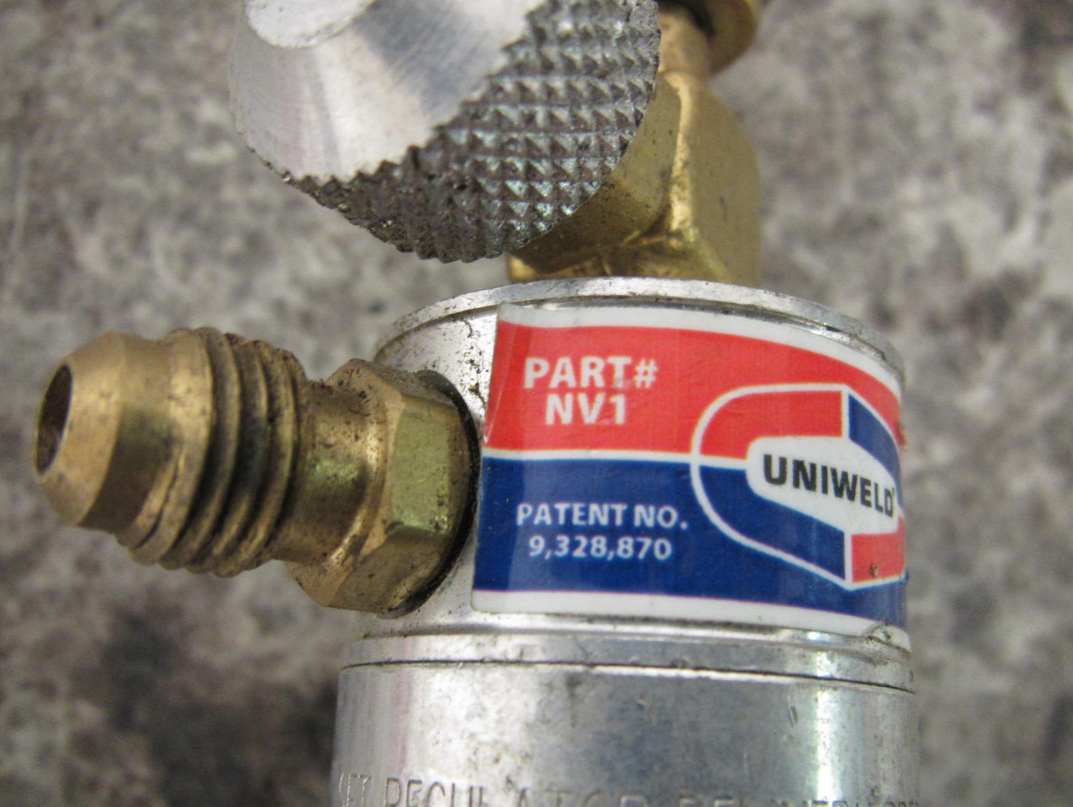 Uniweld NV1 Nitro Vue 1/4″ Flare Fittings Nitrogen Flow Indicator Free Shipping