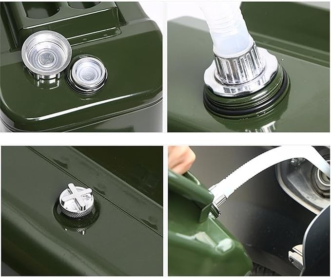 2PCS Jerry Can 5 Gallon 20L Can Metal Tank Emergency Backup Off-road
