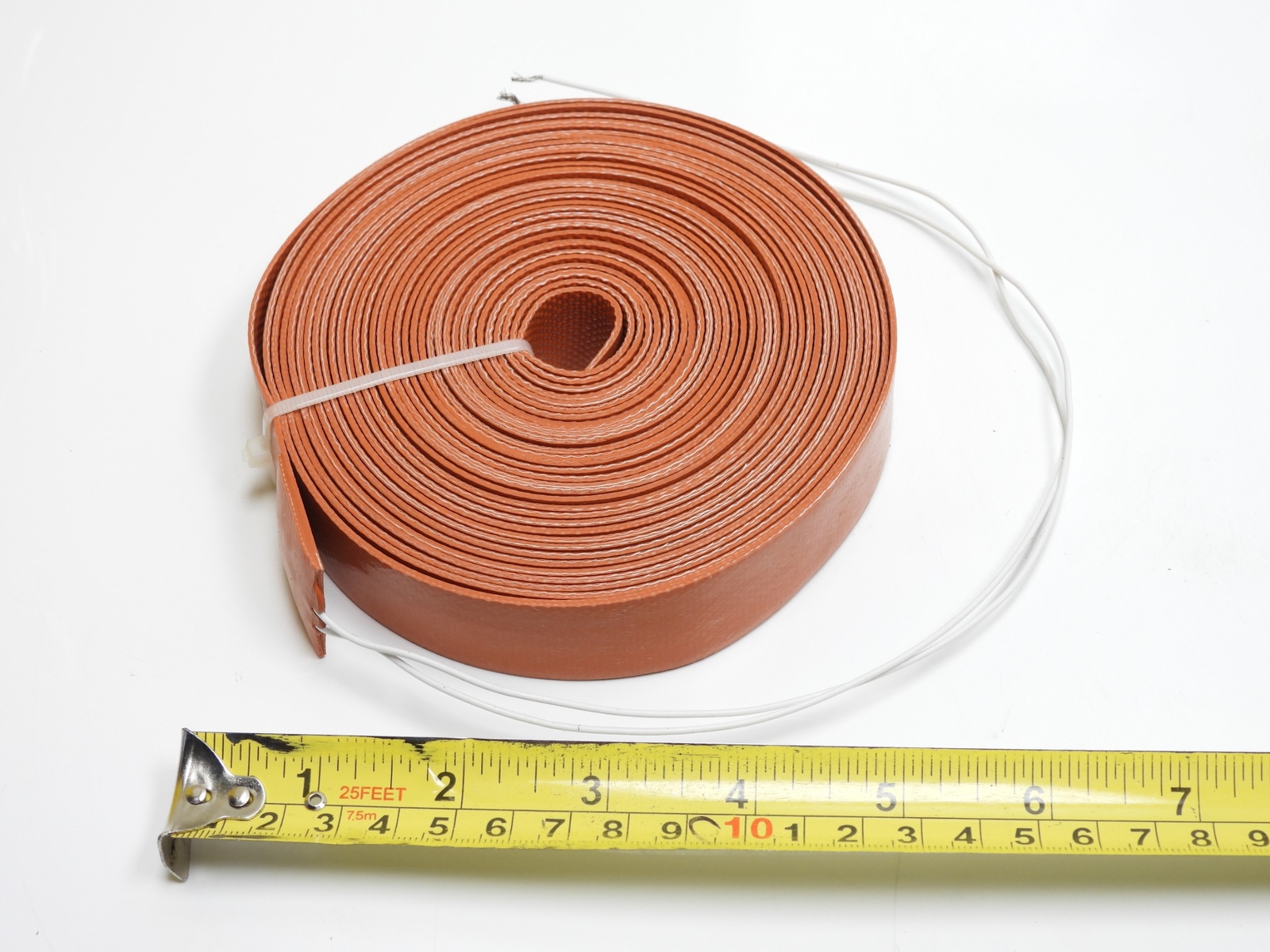 Flexible Silicone Rubber Heating Pad 220V 450W (1″ x 25′), 7620mm x 25.4mm