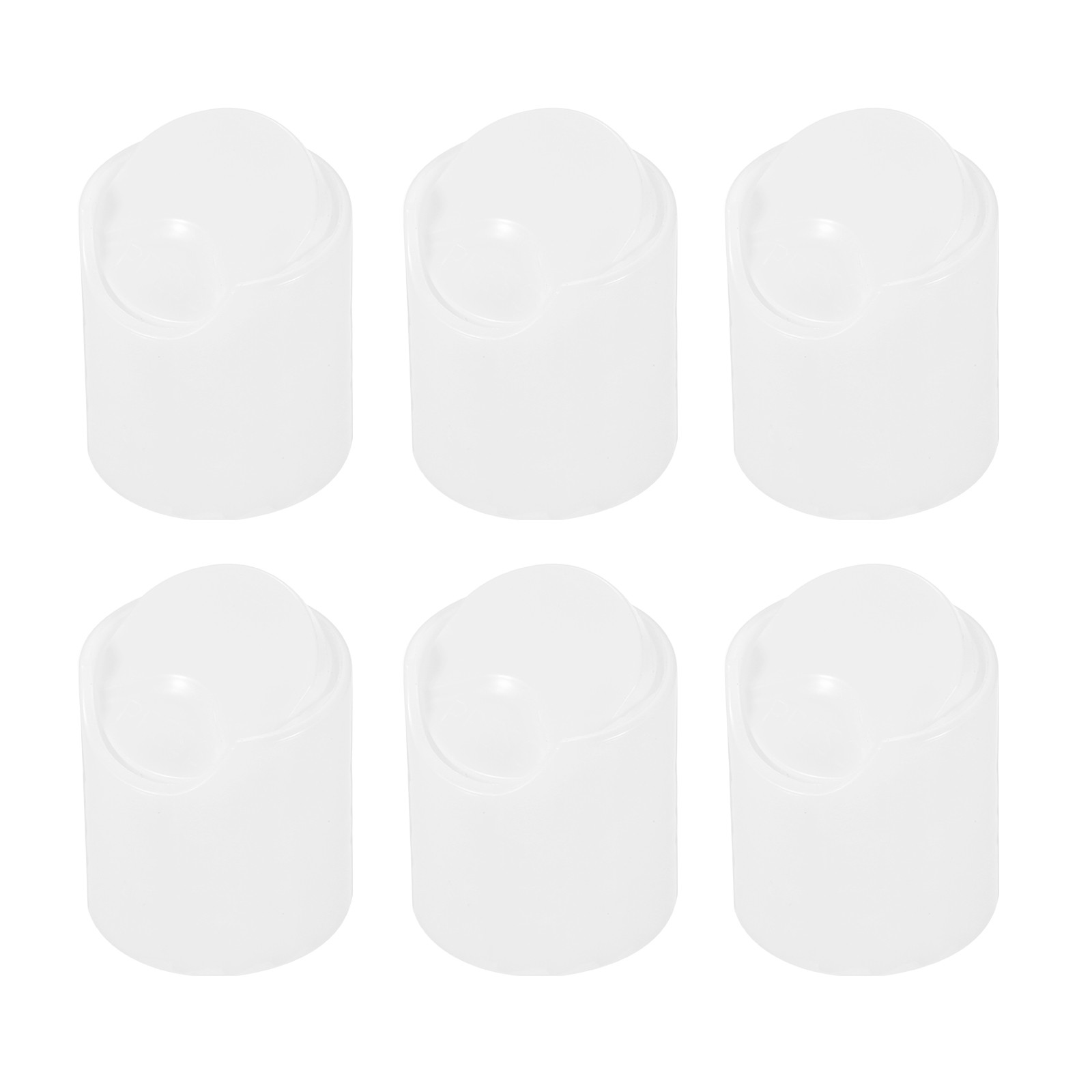 6Pcs White Disc Top Caps Replacement 24/410 Press Disk Cap 1.1×1.1×0.9”