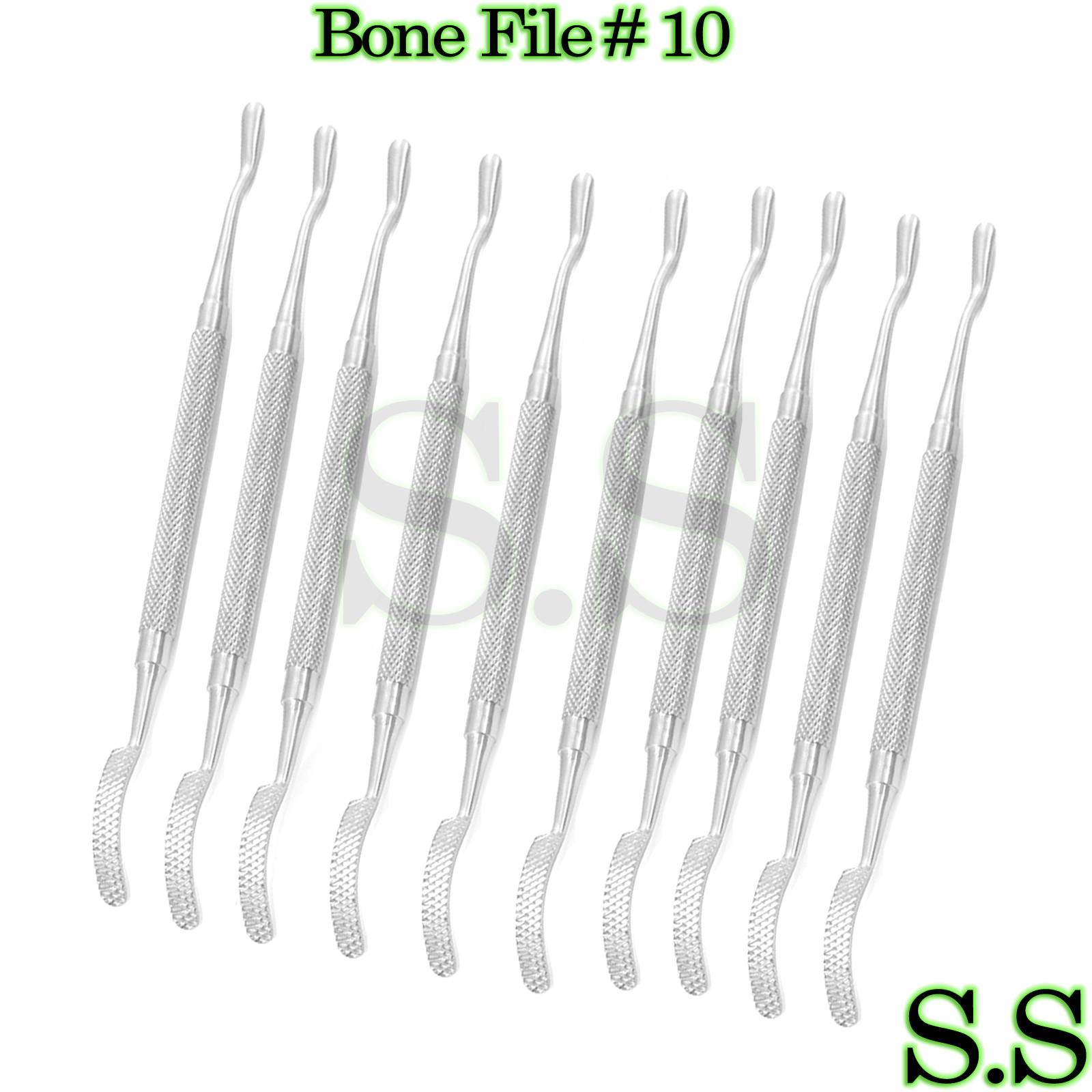 12 Bone File #10 Surgical Dental Dentist Medica Instruments