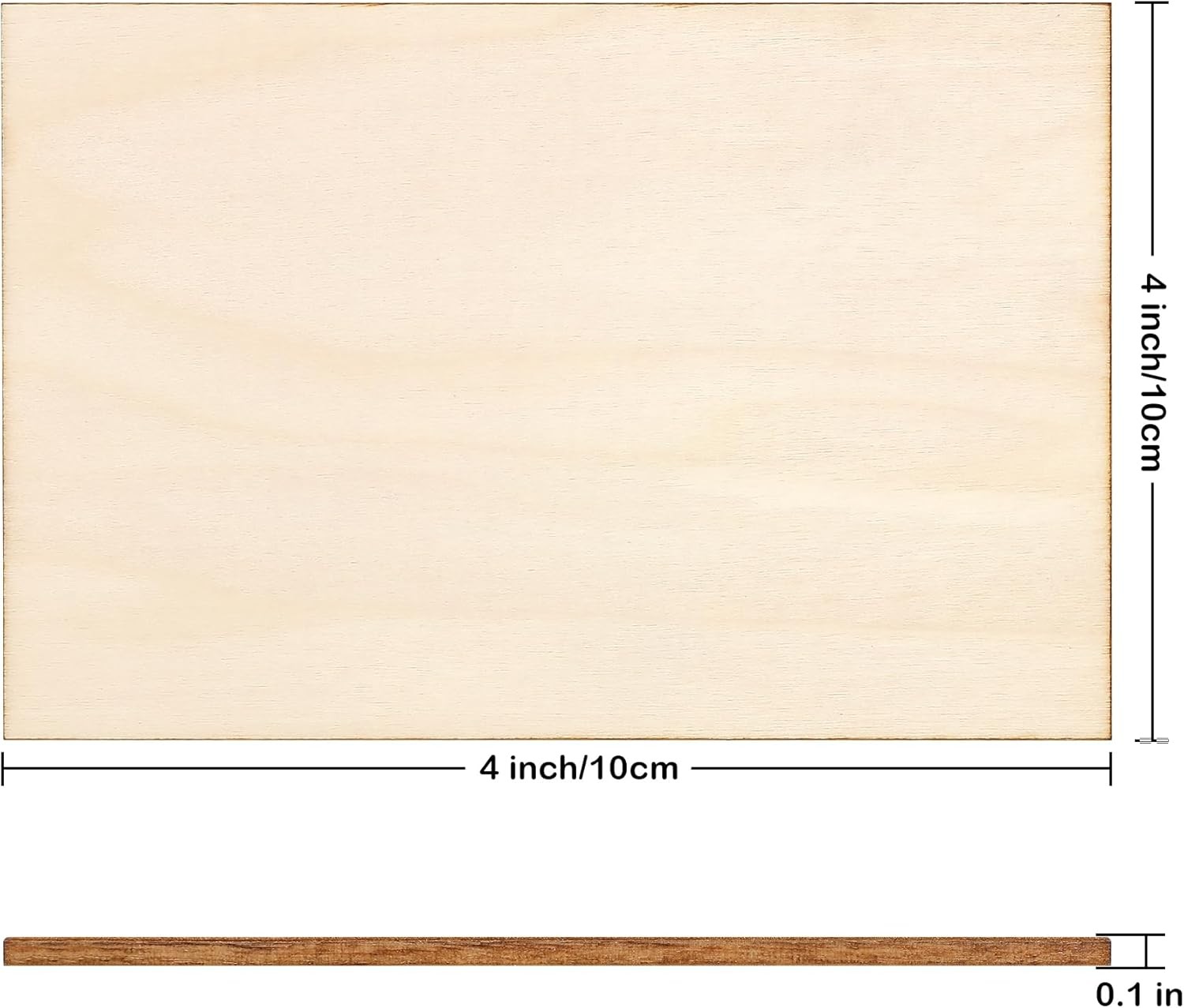 Blisstime 15PCS 4×6 Inch Wood Squares Unfinished Square 15Pcs