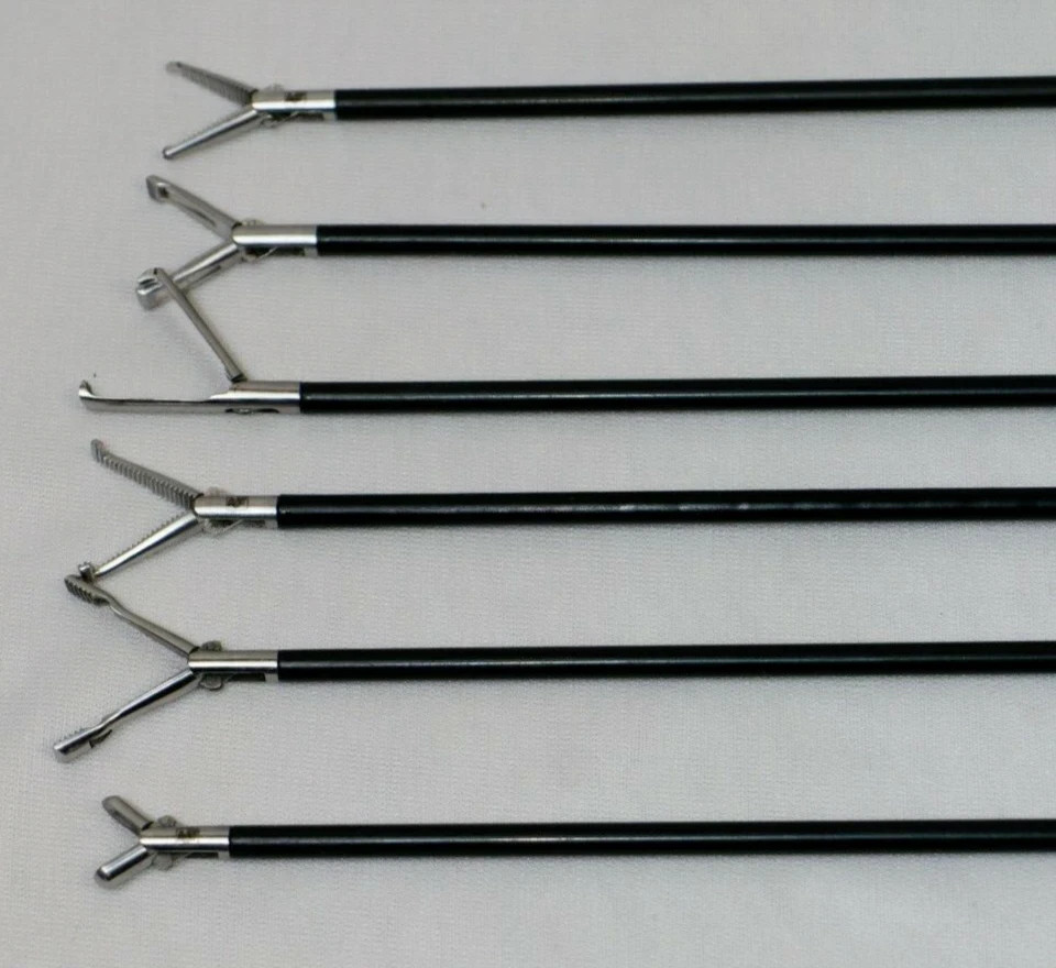 6PCS Laparoscopic Biopsy Cup Forceps 5mm, Babcock Grasper Surgical SS Instrument