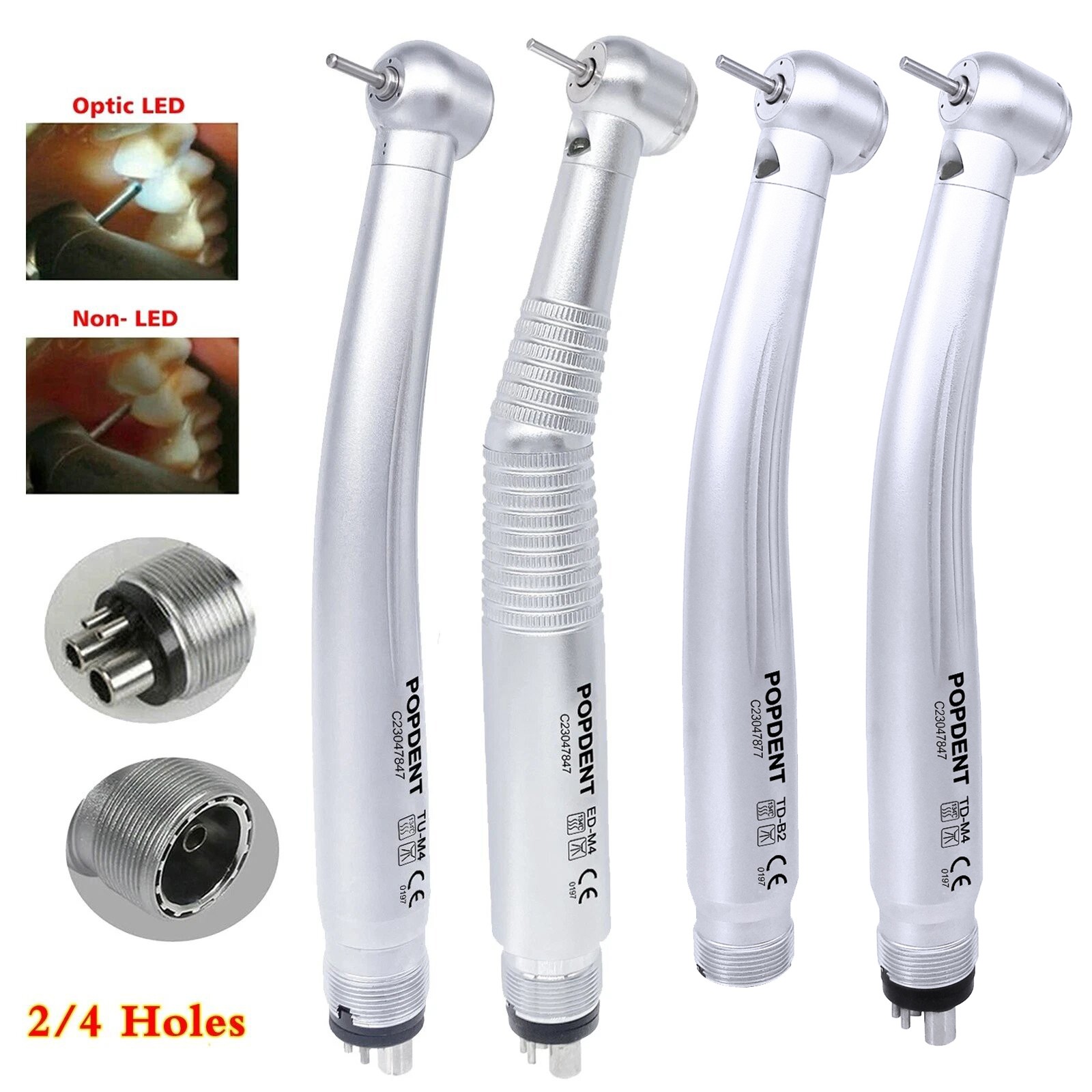 NSK KAVO Style Dental Fiber Optic LED E-generator high speed handpiece 2/4 Holes