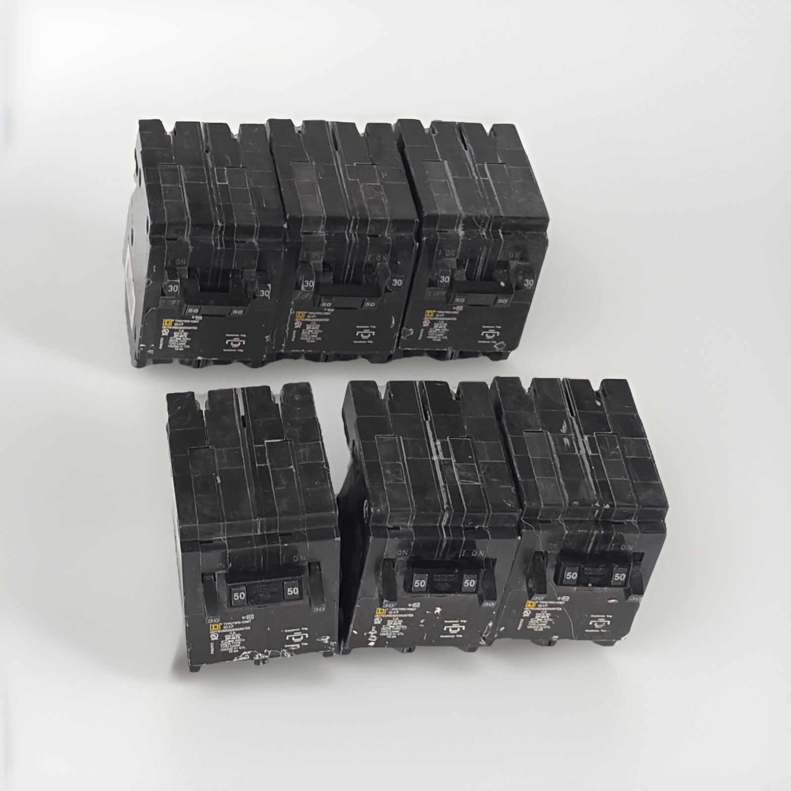Square D Quadplex HOMT3030250CP 30A 50A Miniature Circuit Breaker HOMT230250 New