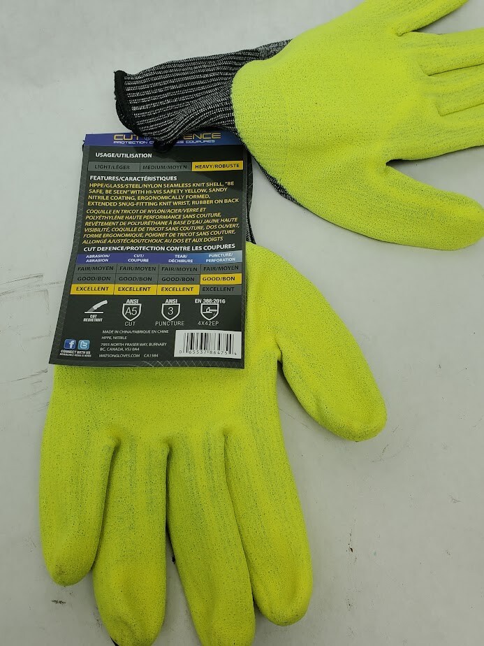 Watson STEALTH 357TPR-XXL IMPACT PROTECTION Gloves Cut-Resistant A5 Hi-Vis HR