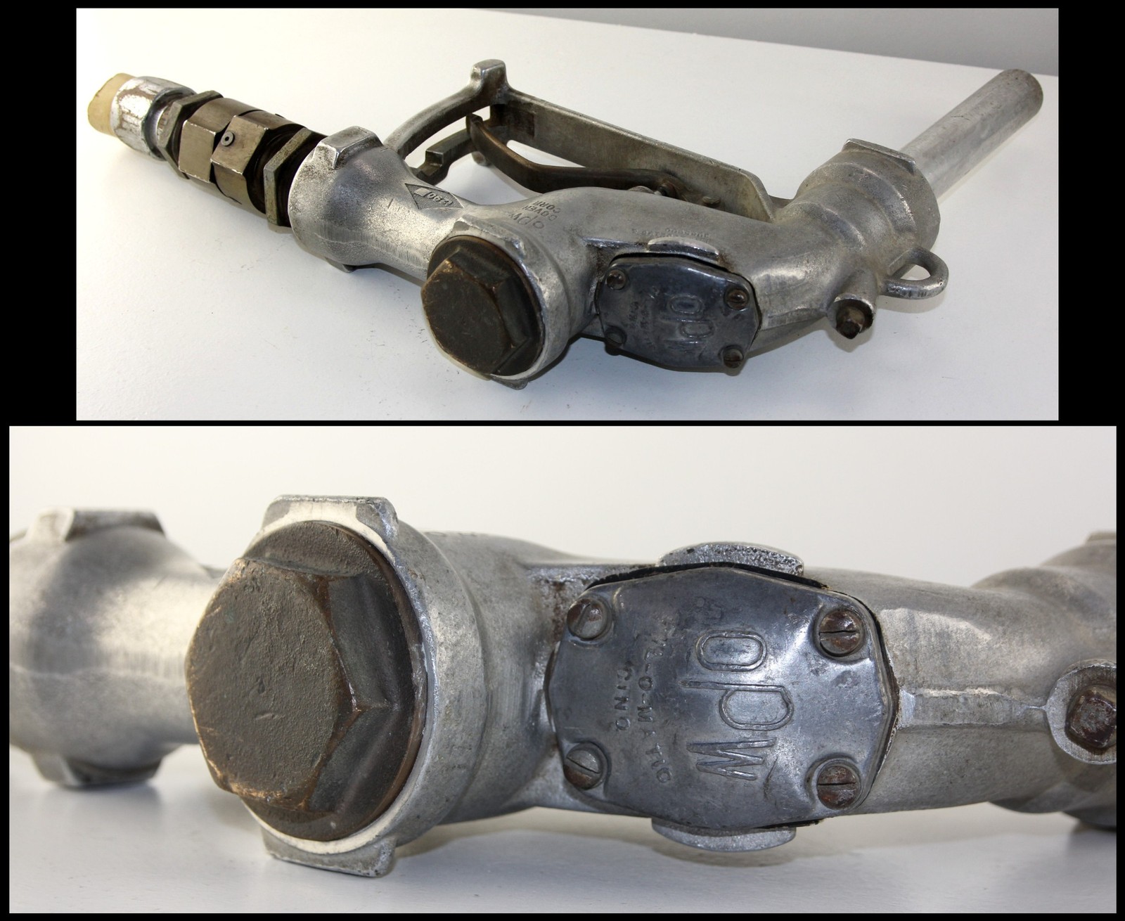 OLD GAS NOZZLE OPW Dover 1290 Fil-O-Matic Automatic Shut Off Bulk Fuel w/Swivel
