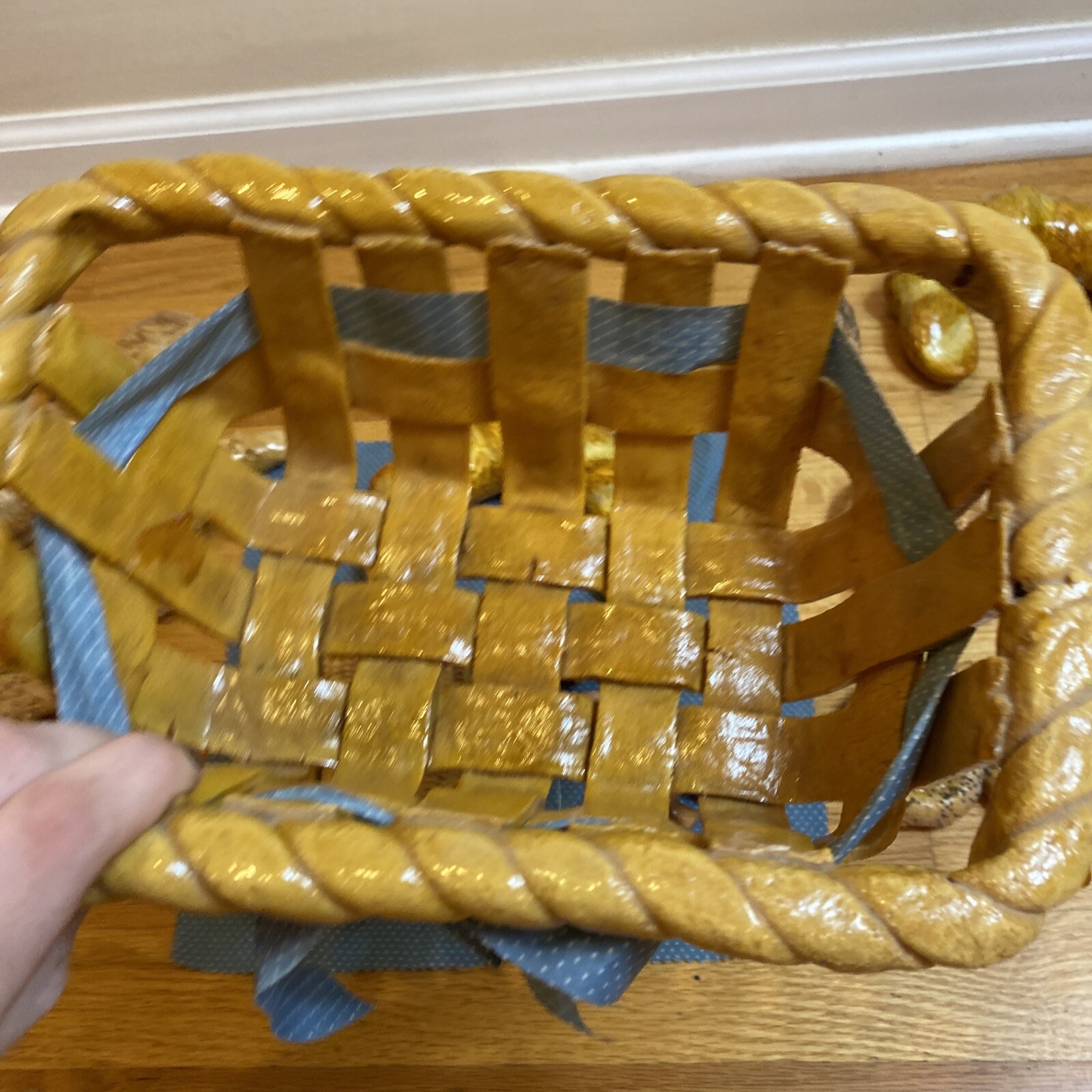 Realistic Fake Display Bread In a Basket Crafters Artist Made Mixed Materials