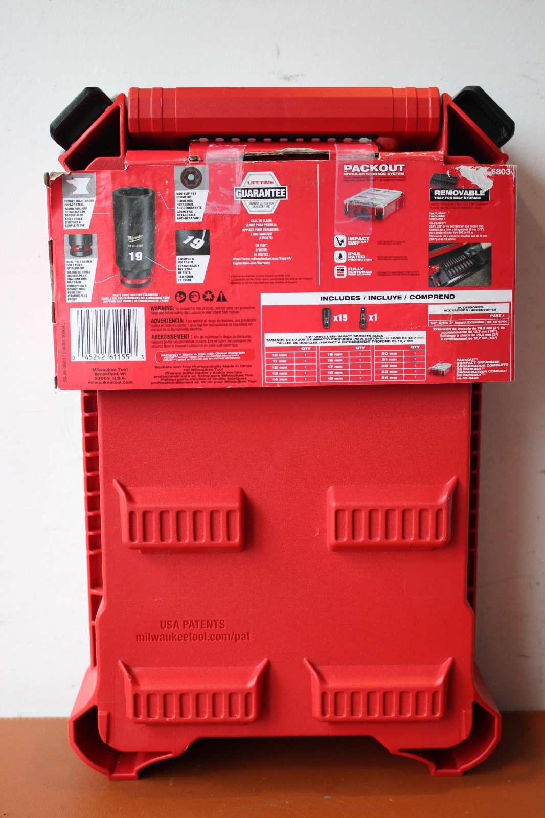 Milwaukee 49-66-6803 SHOCKWAVE 16-pc 1/2″ Drive Impact Socket Packout Kit