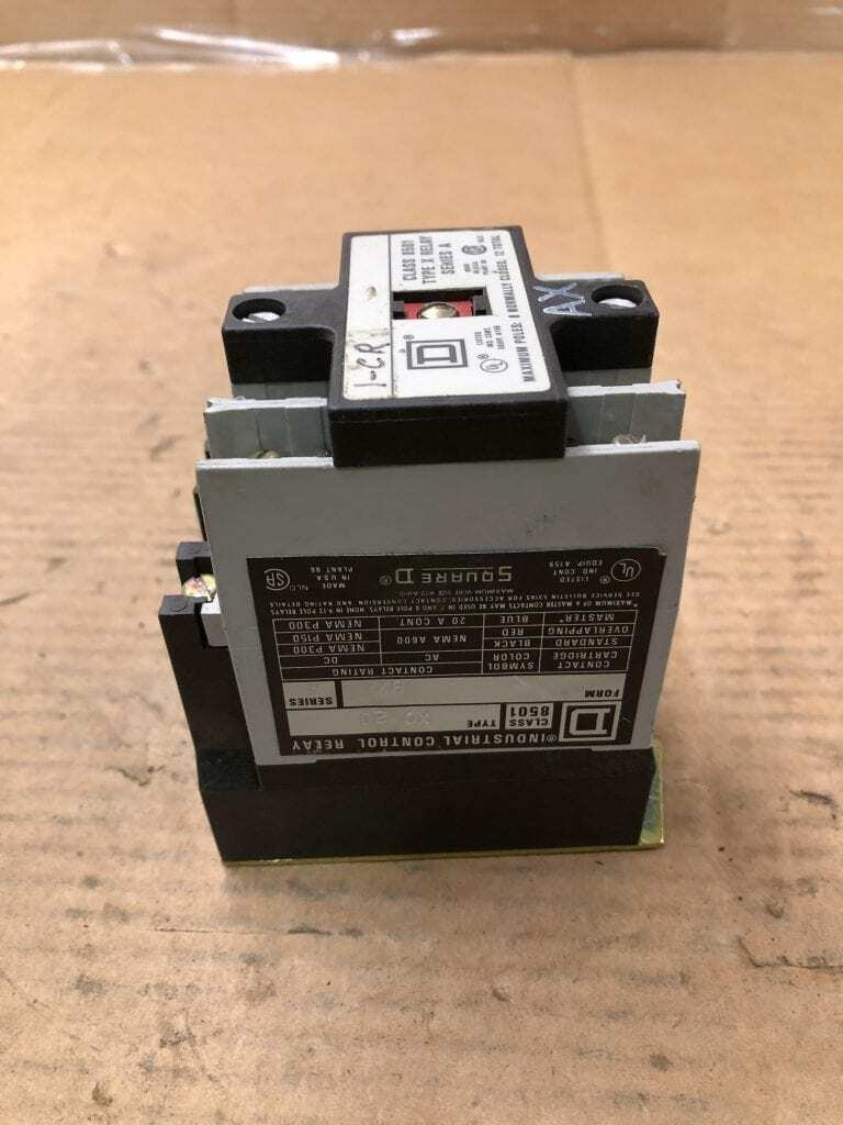 Square D X0 20 Industrial Control Relay 20A Class 8501 8-12 Pole