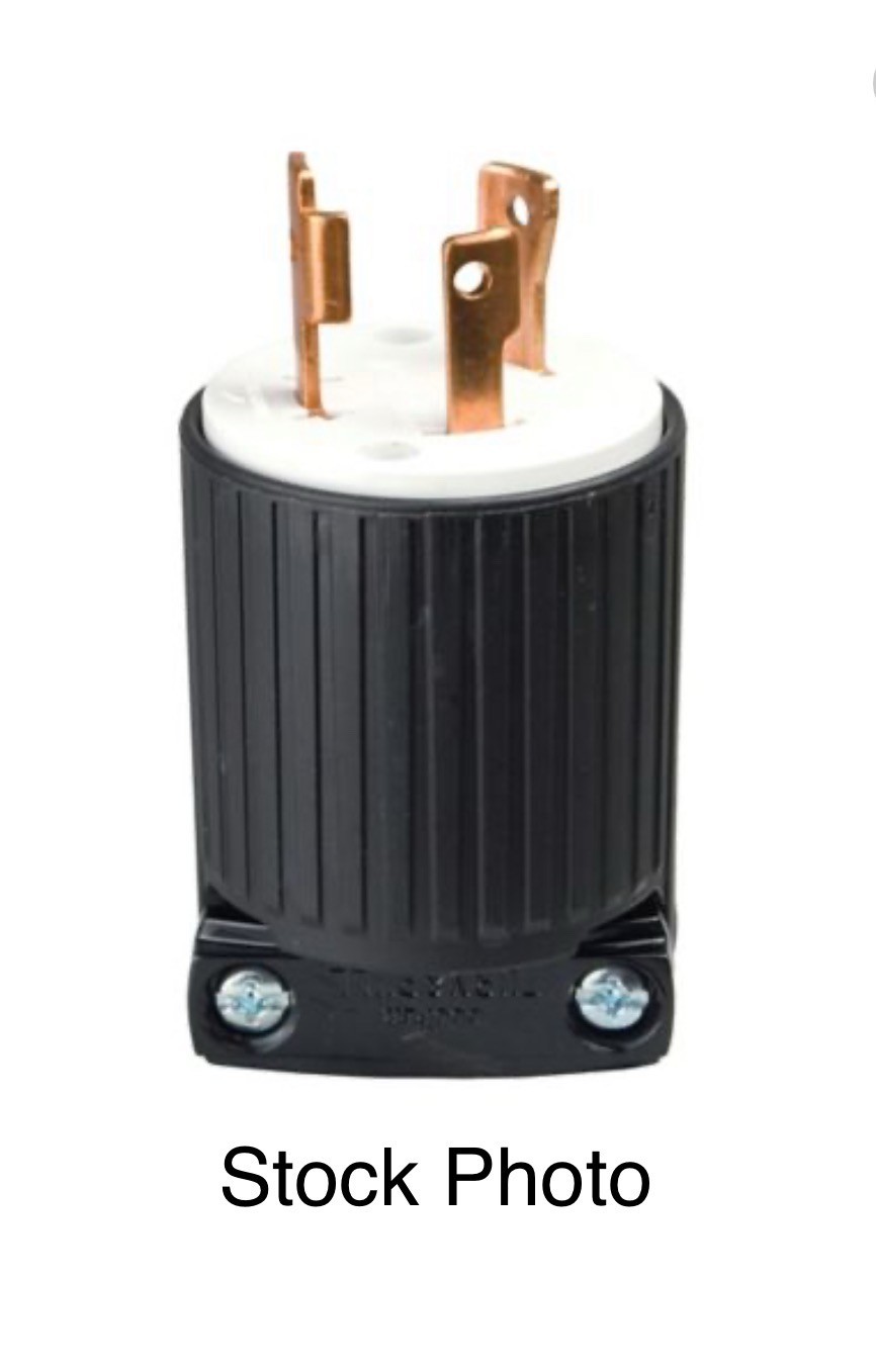Eaton Locking Plug 30 A 125 V L530P 2-Pole 3-Wire Grounding Male Cord End L5-30