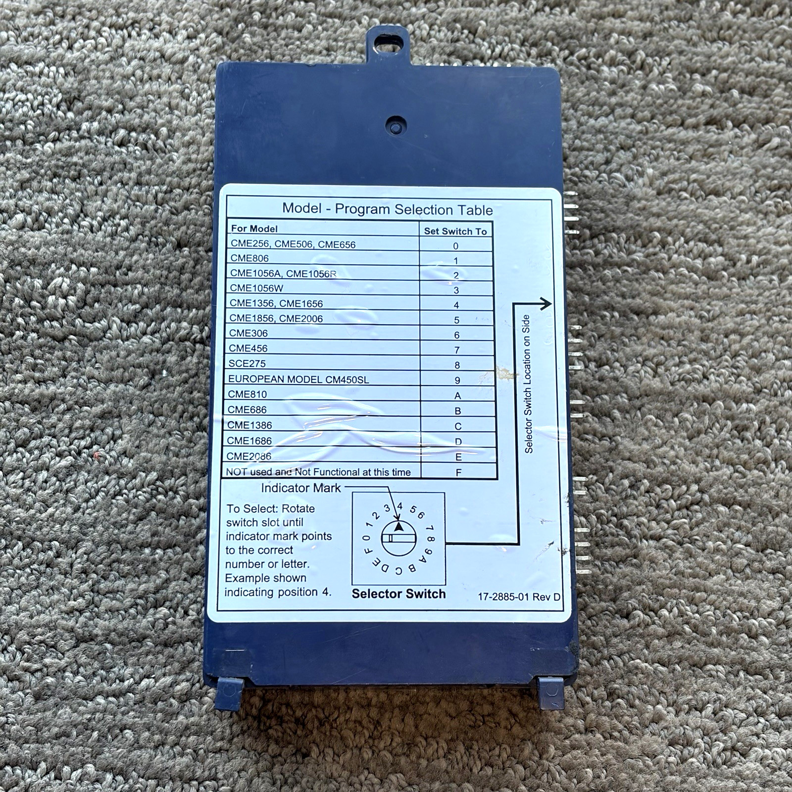 Scotsman CM3 Universal Service Controller 17-2887-01 Rev A