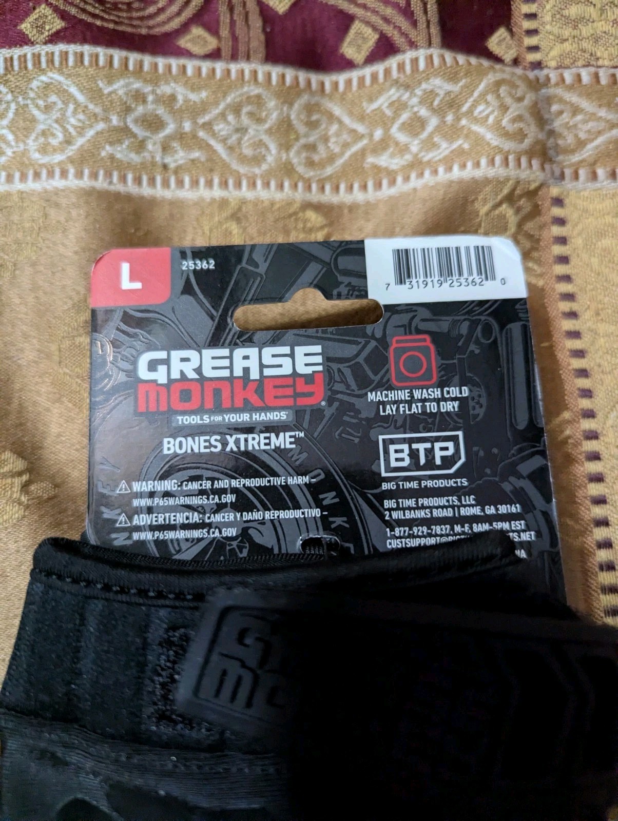 Grease Monkey Crew Chief Pro Gloves Touchscreen Tech, Black Size L